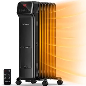 Calentador de radiador lleno de aceite, calentadores eléctricos de 1500 W para uso en interiores, habitación grande, calentador radiante silencioso Calentador de radiador lleno de aceite, calentadores eléctricos de 1500 W para uso en interiores, habitación grande, calentador radiante silencioso