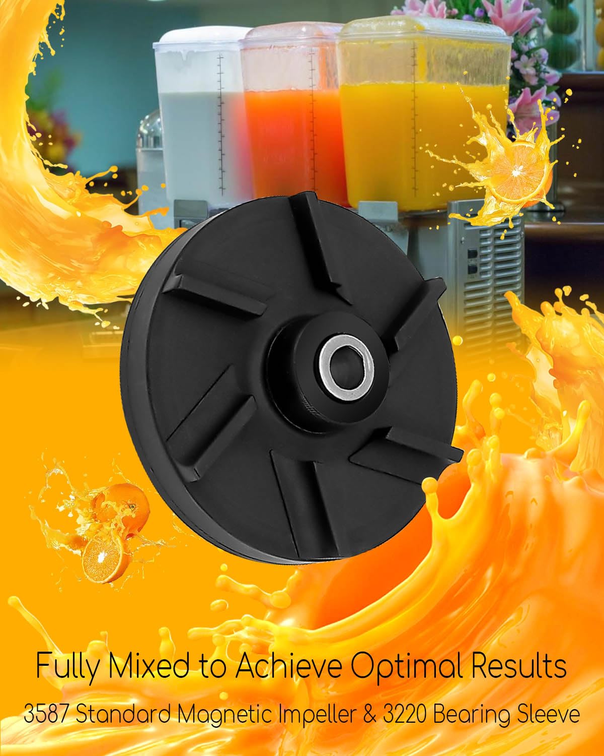 Impulsor magnético 3587 y manga de rodamiento 3220 Mcx Standard Fit para Grindmaster Crathco D15 D155 D25 D255 D35 D355 HD WD dispensador de