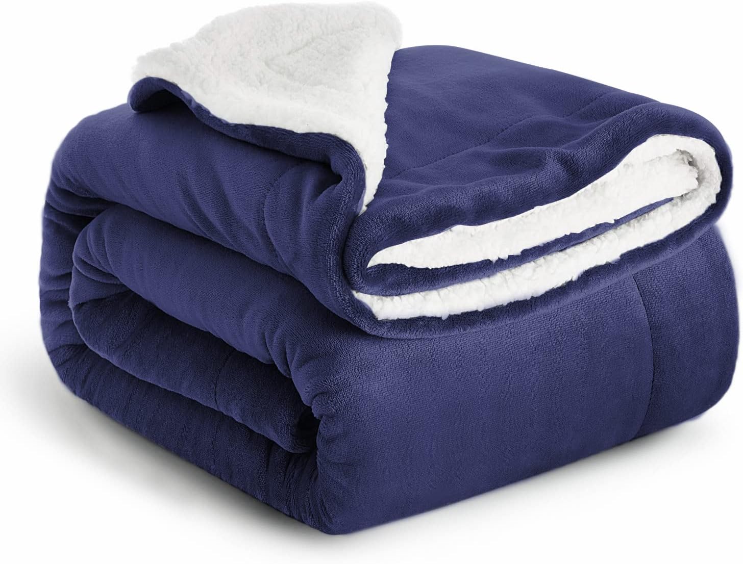 IR Imperial Rooms Mantas Sherpa tamaño Queen  Mantas gruesas y cálidas para invierno, reversible, suave y esponjosa, tamaño Queen para cama, azul