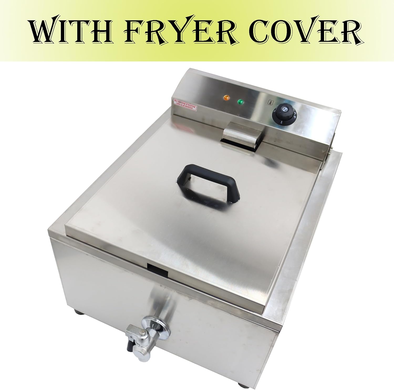 Freidora comercial de acero inoxidable con 2 moldes de anillo para pasteles, donas, pollo frito, papas fritas