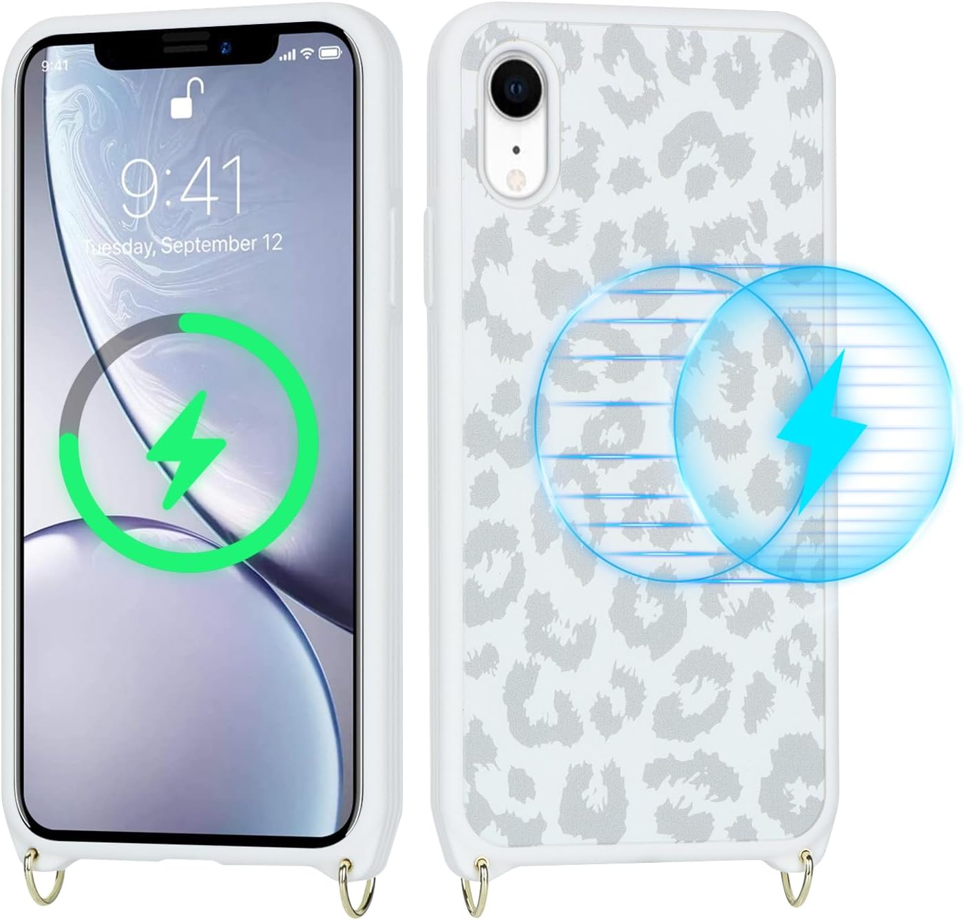Cavor Funda Magsafe para iPhone XR, iPhone Xr MagSafe, fundas para iPhone XR Crossbody con correa, iPhone XR Funda linda, funda protectora de cuerpo