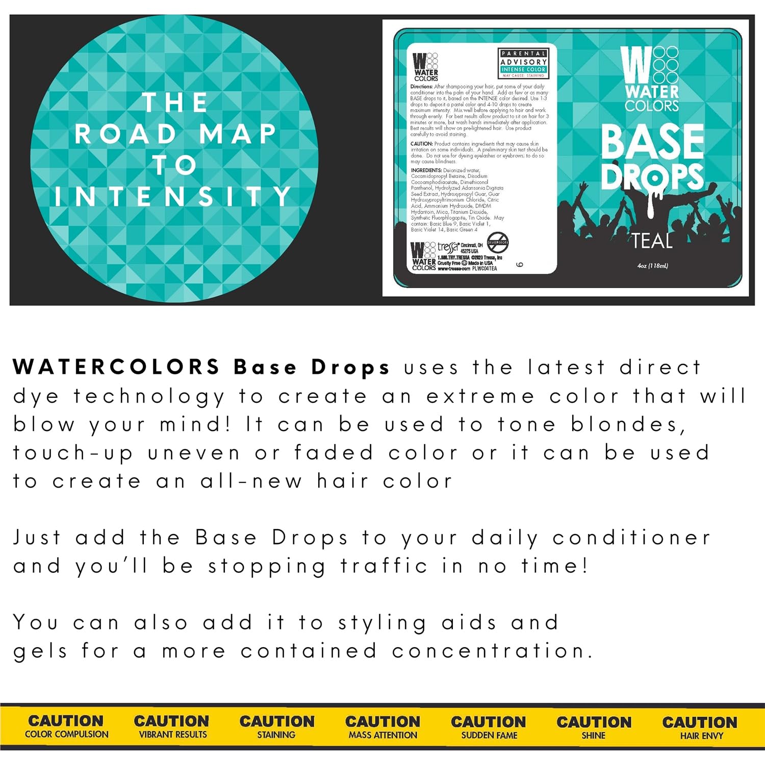 Watercolors Base Drop-A fórmula líquida a base de agua con nano-pigmentos para una máxima versatilidad en el mantenimiento del color de moda, 4