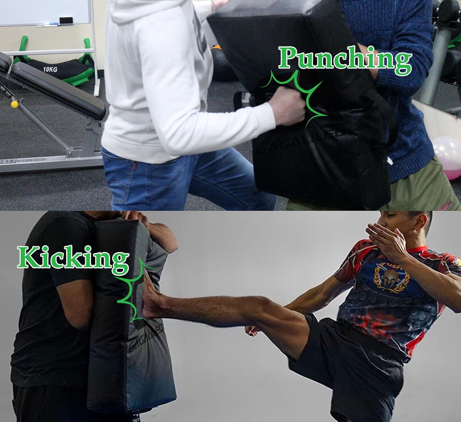 Gagalileo Almohadilla de bloqueo, maximiza tu entrenamiento multideporte bloqueo pad  cuero sintético duradero, núcleo de espuma de alta densidad,