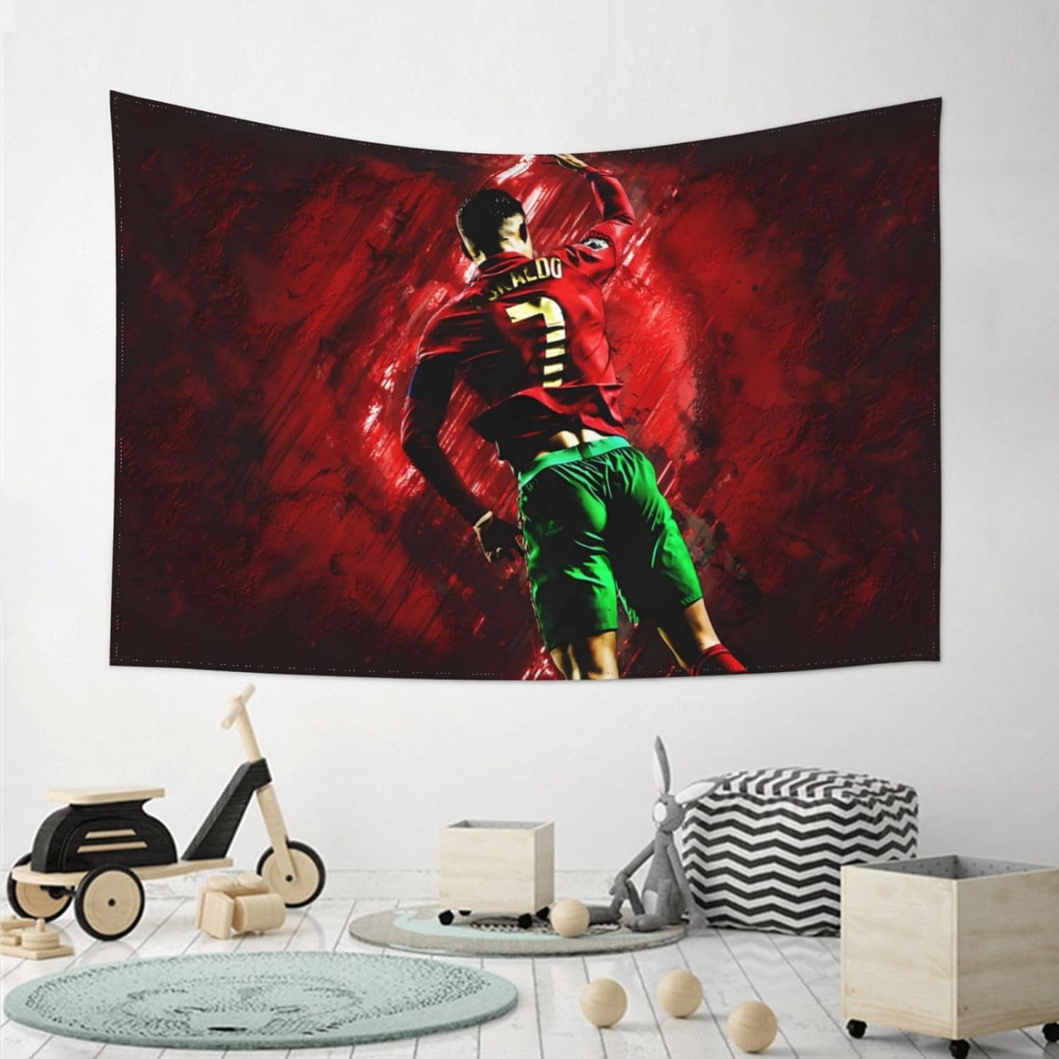 Luja Dling Tapiz Ronaldo #7 para colgar en la pared, decoración de dormitorio, tapices de pared geniales de 60 x 40 pulgadas