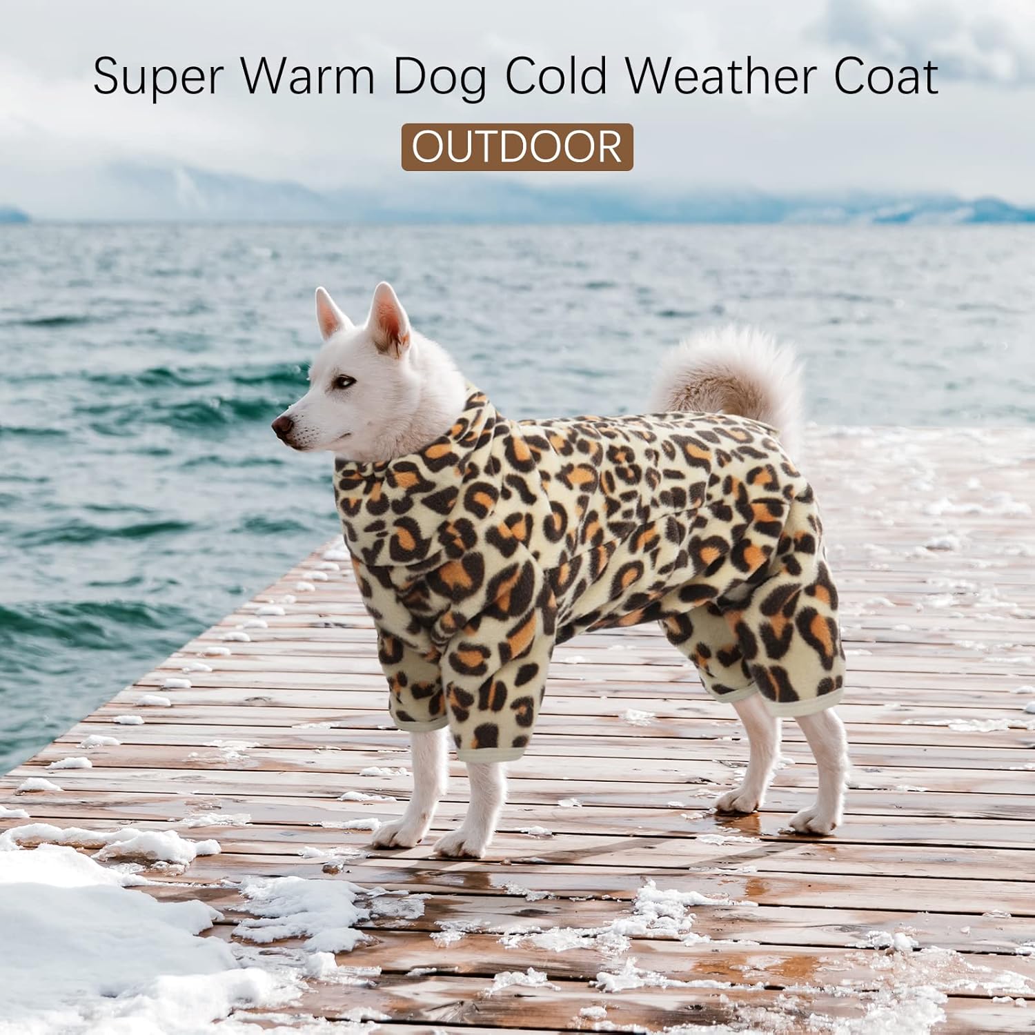 ROZKITCH Abrigo de invierno para perro, pijama de forro polar suave, chaleco resistente al viento para clima frío cálido con cremallera reflectante,