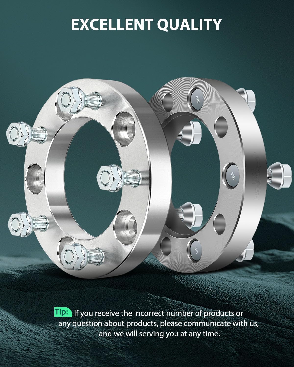 SCITOO 4 adaptadores espaciadores de rueda de 1 pulgada 5×139.7 de 5 x 5.5 a 5 x 5.5 con 12 pulgada 4.252 in