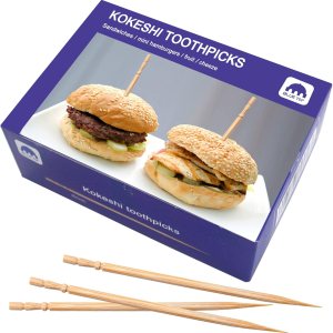 BLUE TOP 1500 palillos de dientes Kokeshi de 4 pulgadas, palillos de dientes extra largos para aperitivos, cócteles, frutas y olivas BLUE TOP 1500 palillos de dientes Kokeshi de 4 pulgadas, palillos de dientes extra largos para aperitivos, cócteles, frutas y olivas