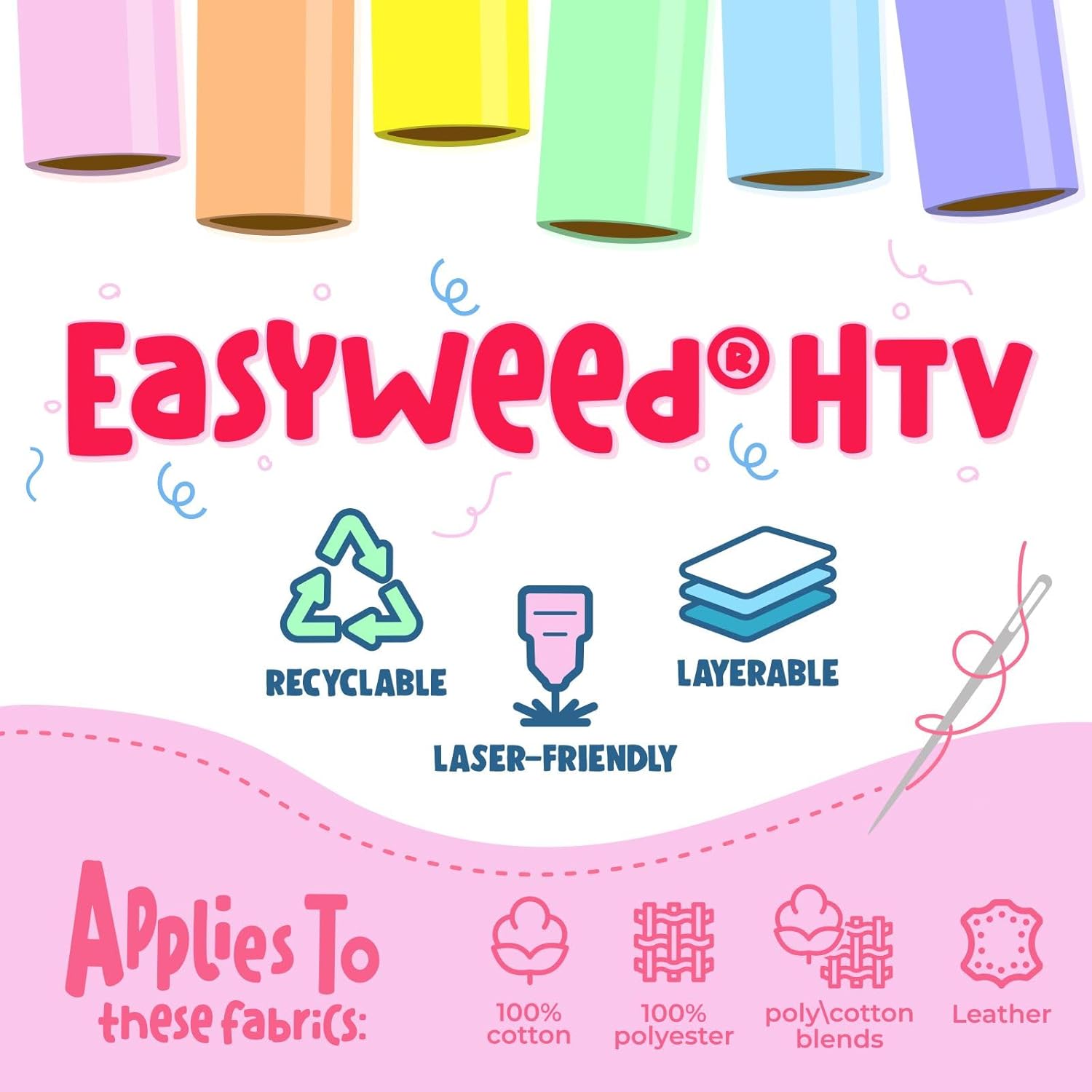Siser EasyWeed Rollo de vinilo de transferencia de calor de 11.8 pulgadas x 75 pies (blanco) compatible con Siser RomeoJuliet y otros cortadores
