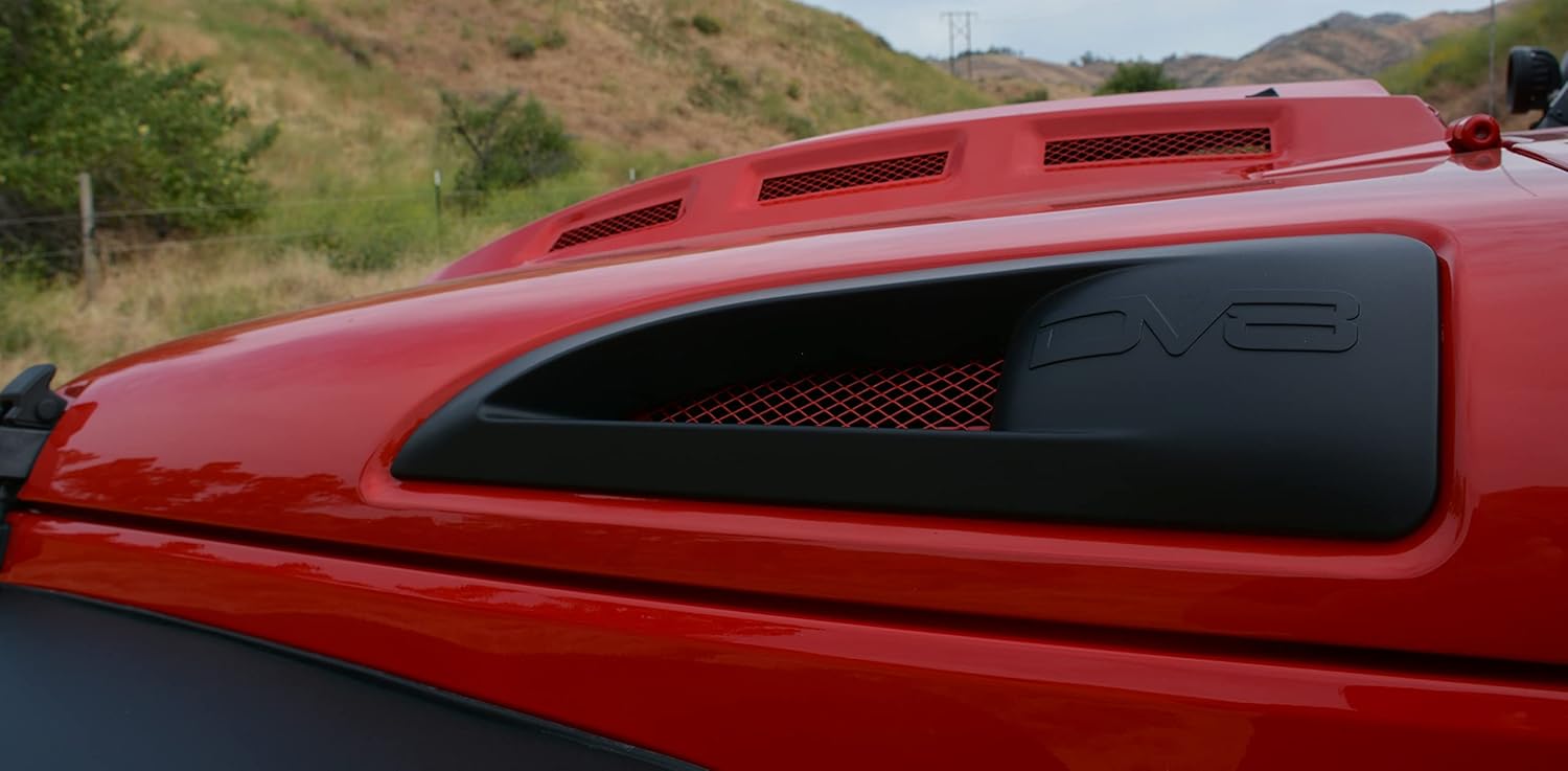 Capucha de dispersión de calor para Jeep Wrangler JK 2007-2018  Carenado central elevado y ventilado  Doble ventilación para un máximo flujo de aire