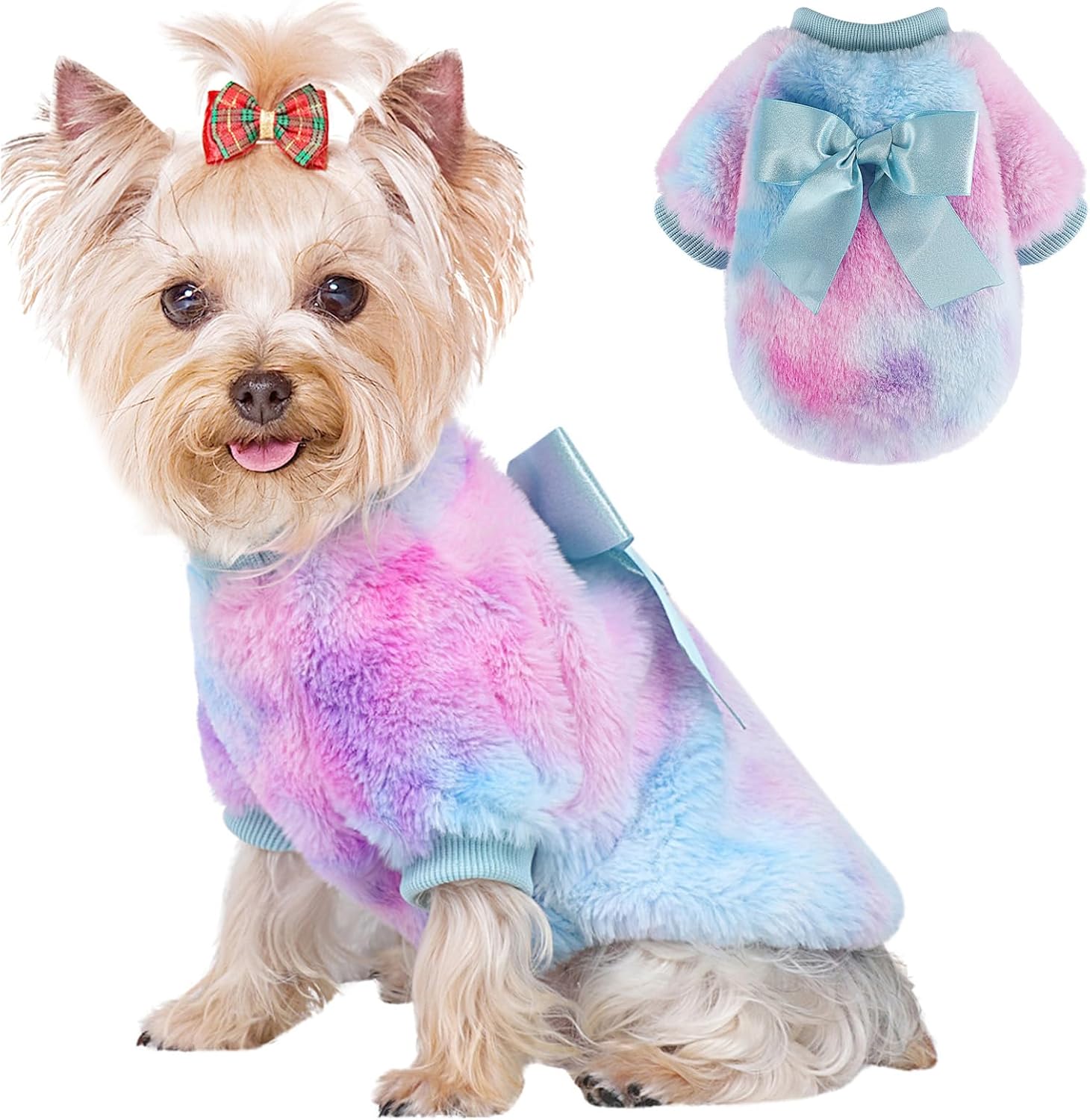 Ropa para perros pequeños, suéteres de forro polar Chihuahua XXS para invierno, suéteres cálidos para cachorros, niños y niñas, trajes de perro