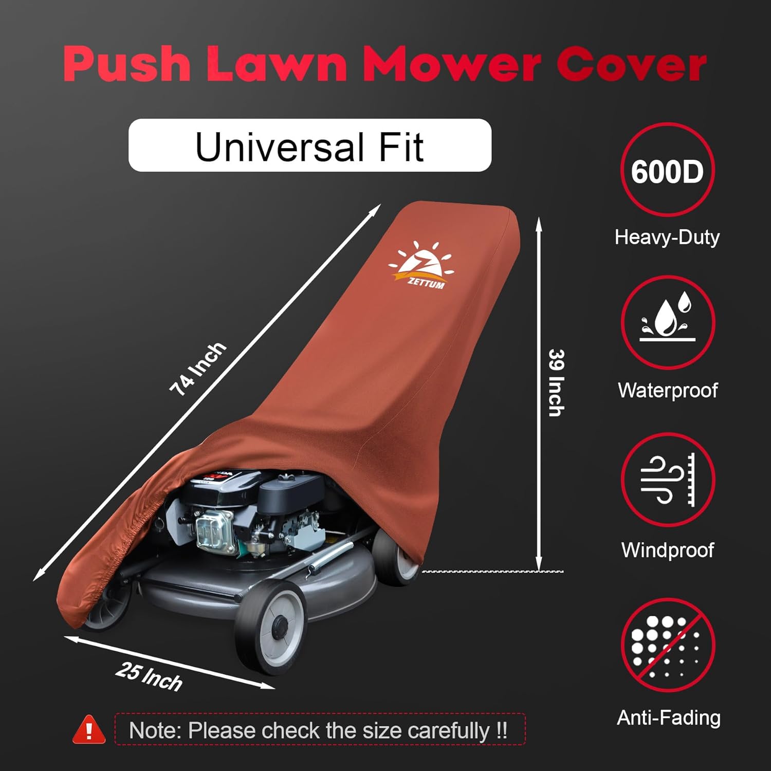 Funda para cortacésped  Cubierta impermeable para cortacésped, resistente al agua, 600D, cubierta universal para cortacésped con bolsa de