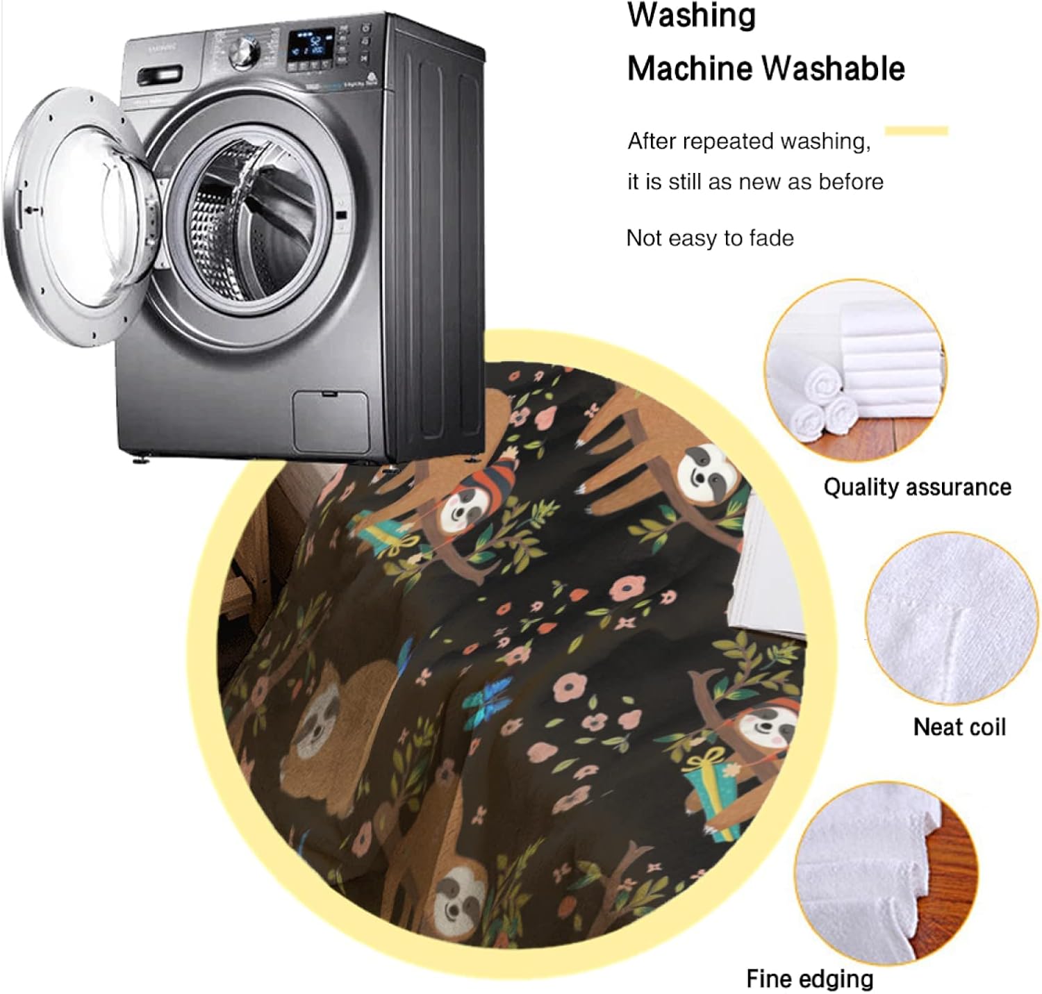Manta de forro polar de perezoso para cama de 60 x 50 pulgadas, manta de franela de felpa ligera y súper suave para mujeres, hombres y niños