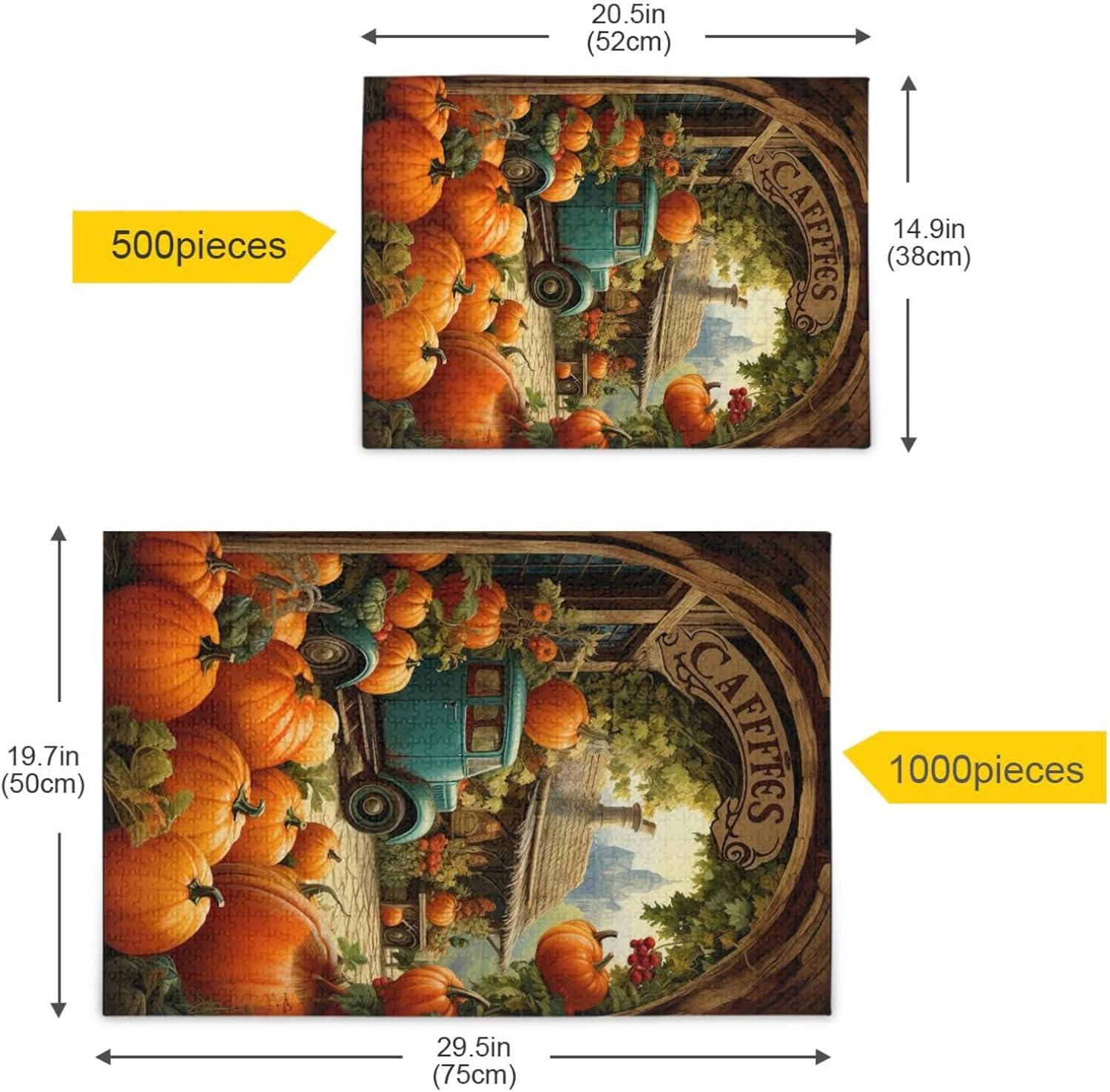 Rompecabezas para adultos 500 piezas Calabaza Camión Granja Acción de Gracias Rompecabezas Niños Juguete Juego Regalo 202a0295