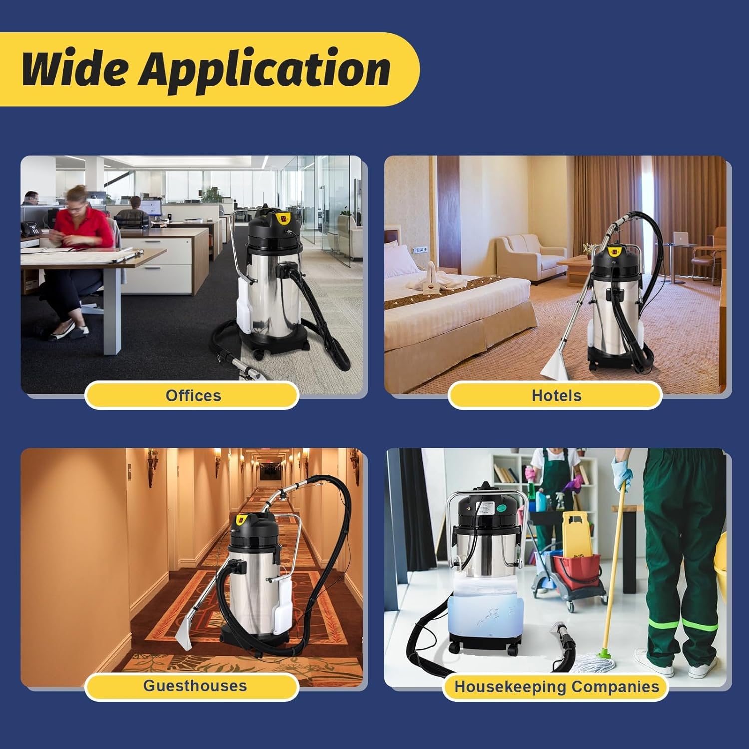 Máquina de limpieza comercial de alfombras, 1000 W, 110 V, 40 L11 galón, profesional, comercial, 3 en 1, limpiador de cepillo de piso, extractor de
