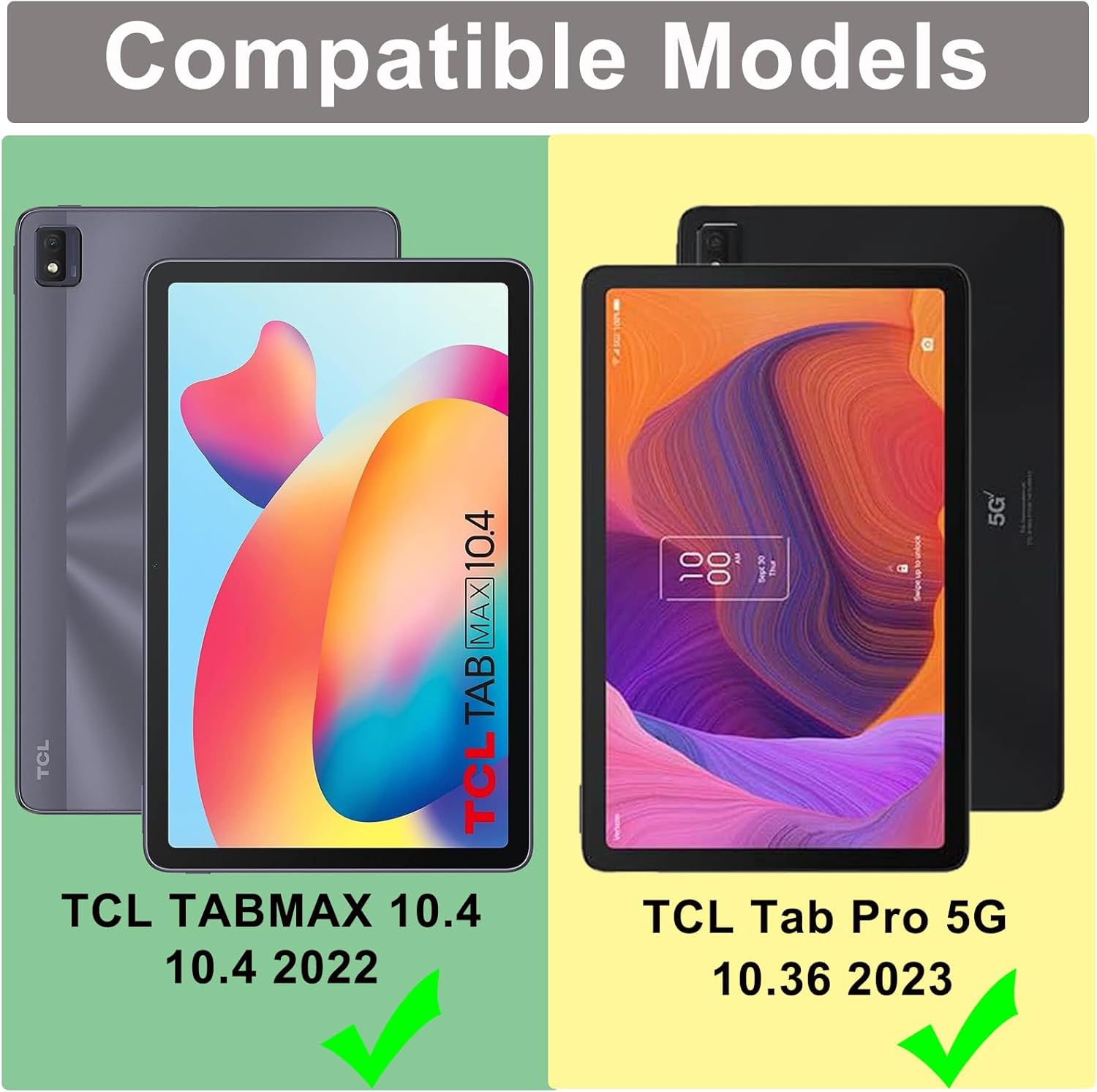 ATOOZ TCL Tab Pro 5G Case Kids 2023, TCL TABMAX 10.4 Funda de silicona suave para TCL Tab Pro 5G Tablet TCL-9198STCL TAB MAX 10.4 9296Q con soporte