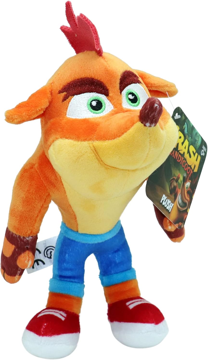 Crash Bandicoot Bandai – Juguete de peluche  Juguete suave coleccionable de 5.9 in  Juguetes de peluche para niñas y niños para fanáticos de los