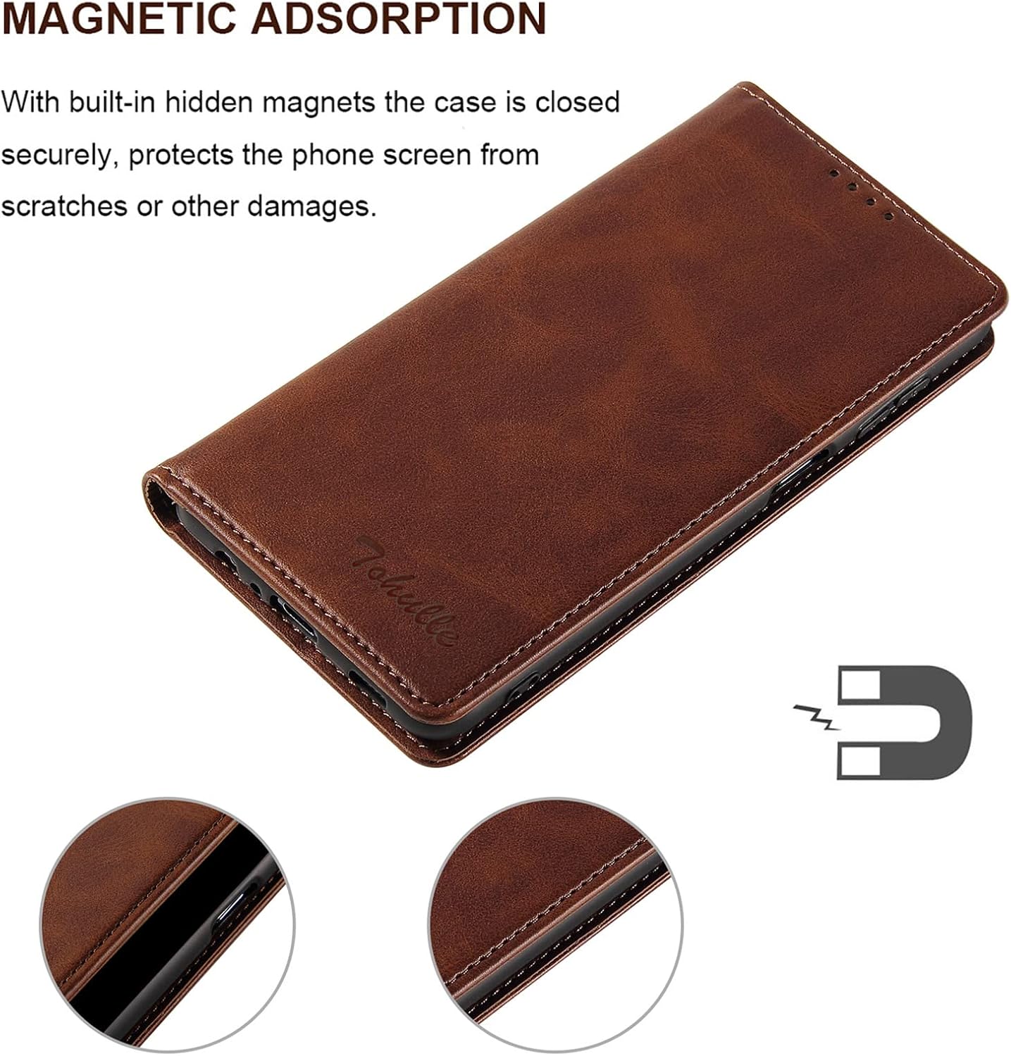 Funda para Samsung Galaxy A53, Funda De Cuero PU Premium Billetera Con Titular De La Tarjeta Kickstand Cierre Magnético Incorporado Flip Folio