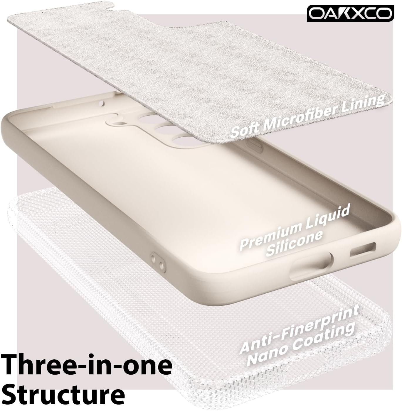 oakxco Funda para teléfono Samsung Galaxy S23 de silicona líquida, bonita funda de gel suave de goma TPU lisa para mujeres y niñas, diseño estético,
