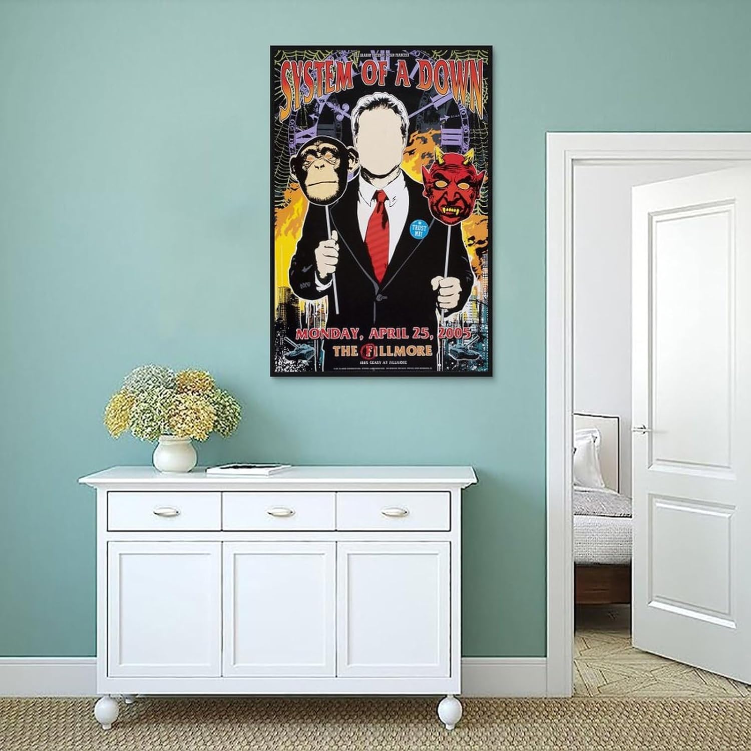 Huici System of A Down – Póster de concierto para habitación, póster estético, pintura decorativa, lienzo, arte de pared, póster de sala de estar,
