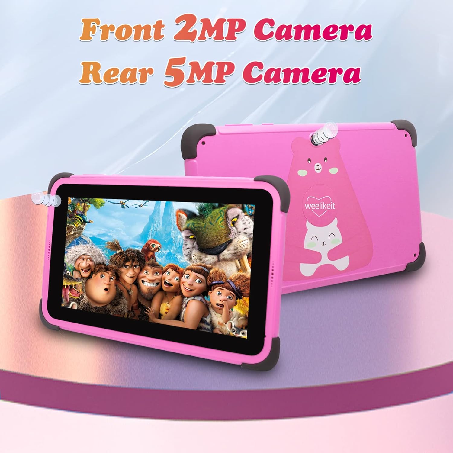 weelikeit Tablet para niños, tableta Android de 7 pulgadas para niños y niñas de 3 años en adelante, 2 GB de RAM y 32 GB de ROM, tabletas para niños