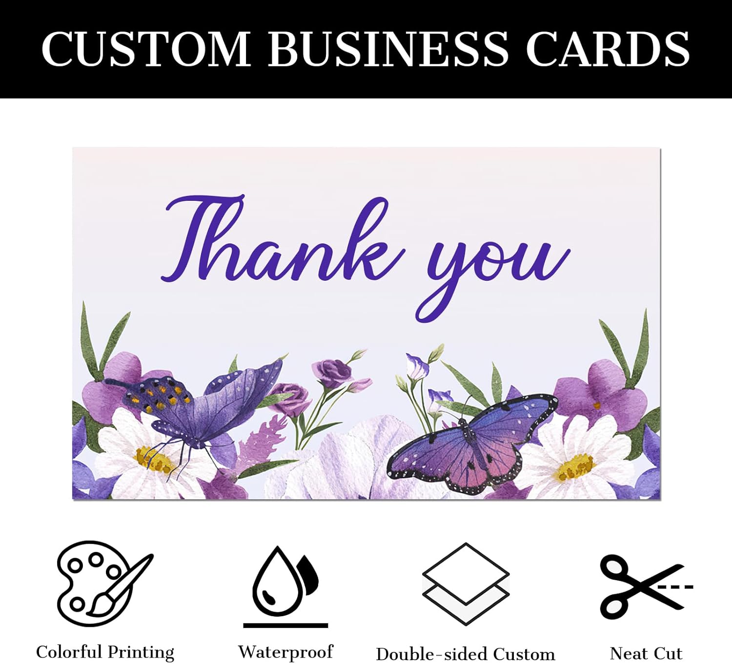 Tarjetas de visita personalizadas con logotipo, tarjetas de visita personalizadas para pequeñas empresas, 100, 200, 500, 1000, personalizables,