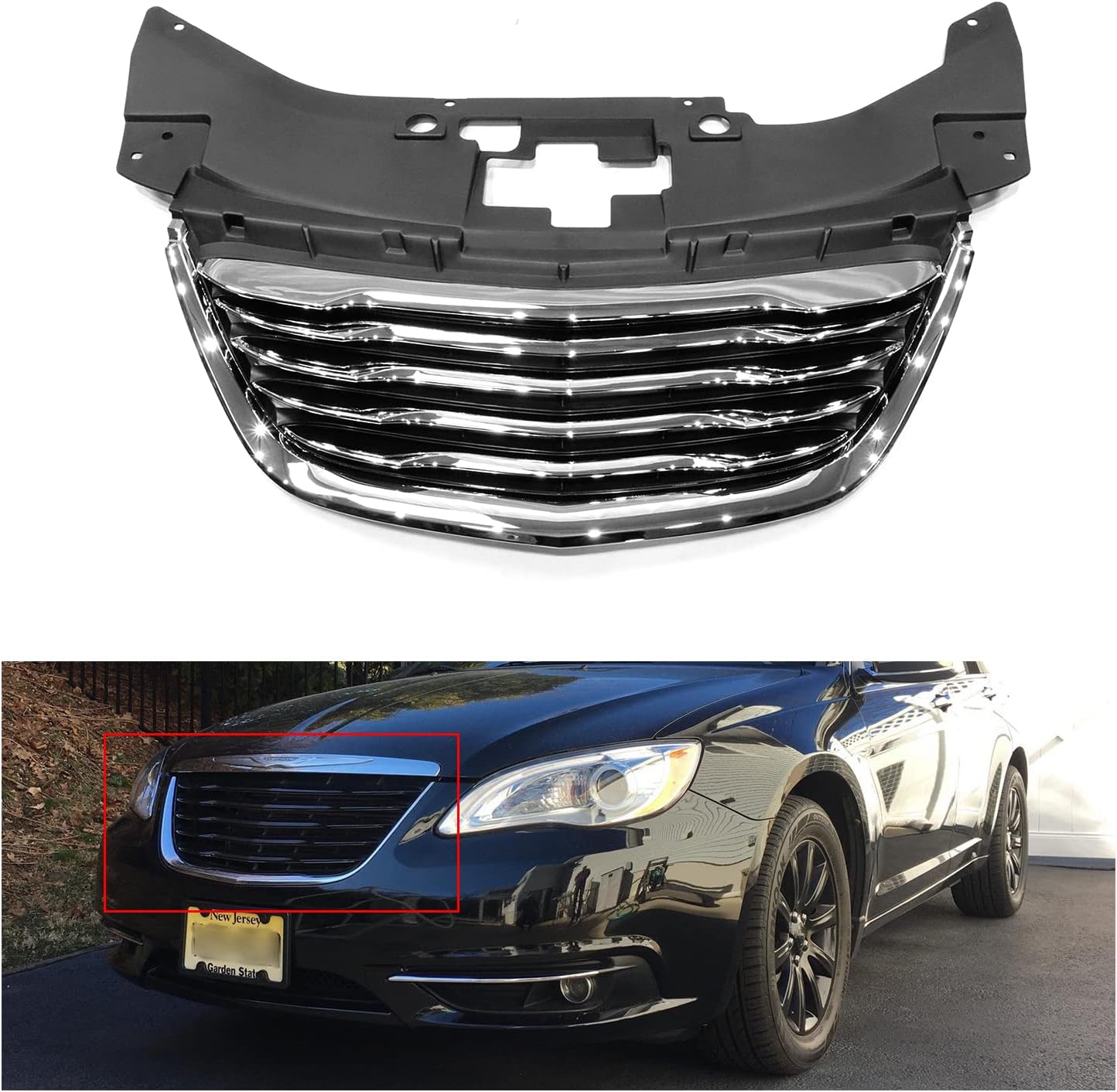 Rejilla del radiador del capó delantero para Ch-r-ysl-er 200 2011-2014