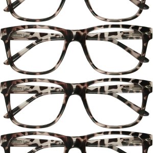 4 Pack Reading Glasses with Spring Hinges, Rectangle Readers for Women Men 1.0 1.25 1.5 1.75 2.0 to 4.0 4 Pack Reading Glasses with Spring Hinges, Rectangle Readers for Women Men 1.0 1.25 1.5 1.75 2.0 to 4.0