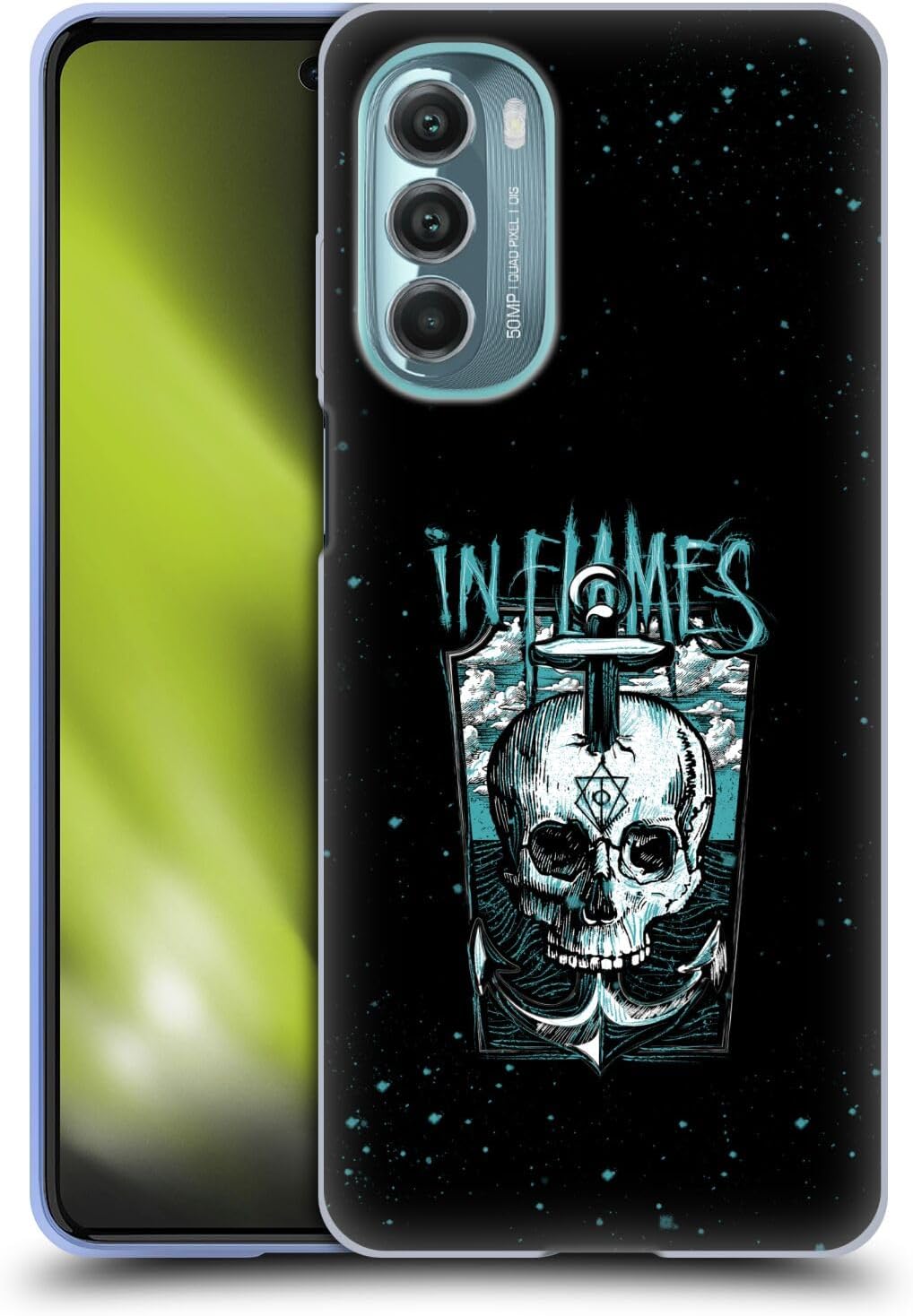 Head Case Designs Officially Licensed in Flames Anchor Skull Metal Grunge Soft Gel Case Compatible with Motorola Moto G Stylus 5G (2022)