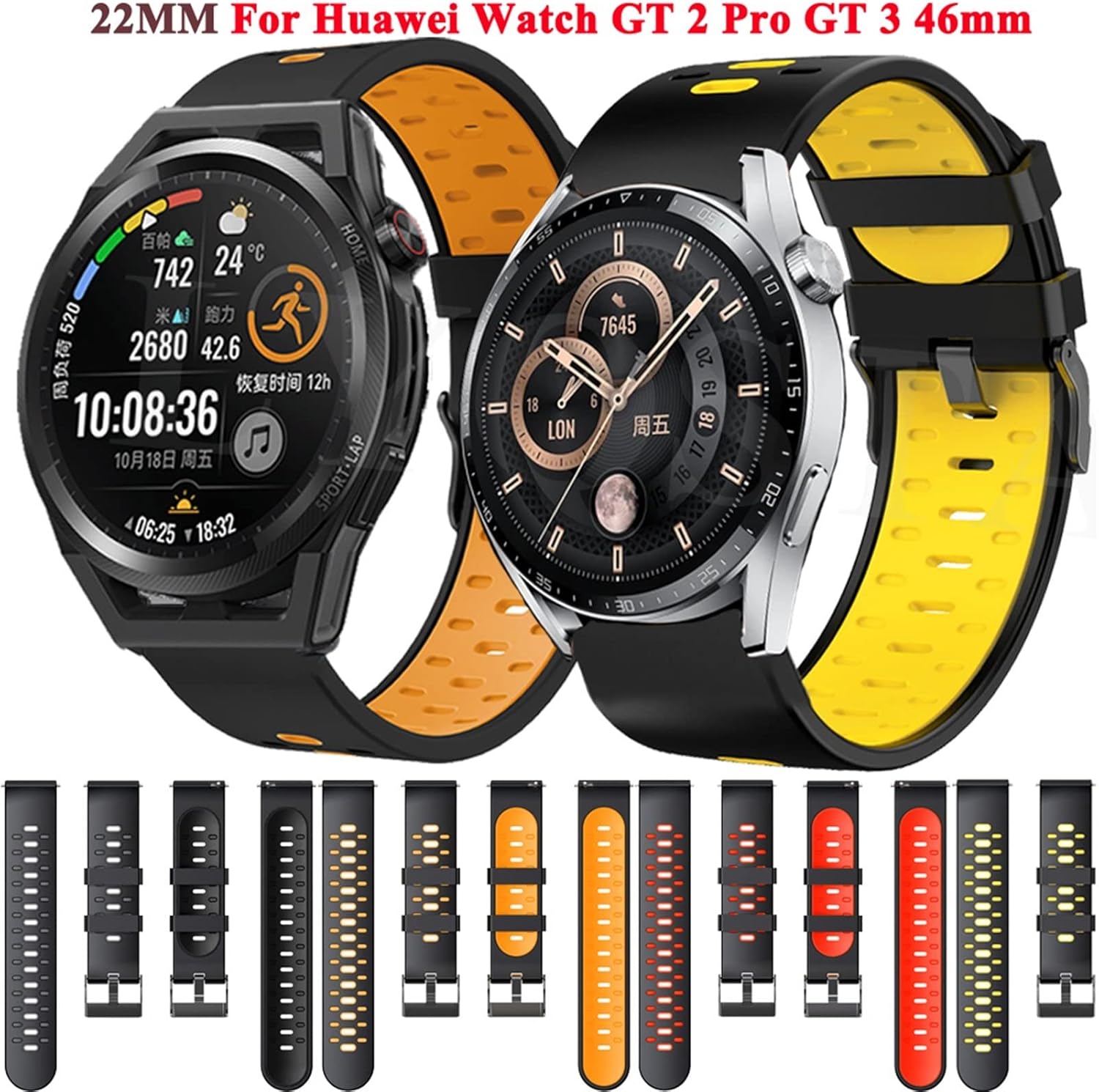 NEYENS Correa de reloj para Huawei Watch GT3 GT2GT 2 Pro GT 3 de 1.811in, correa inteligente Magic 12 1.811in, correa deportiva