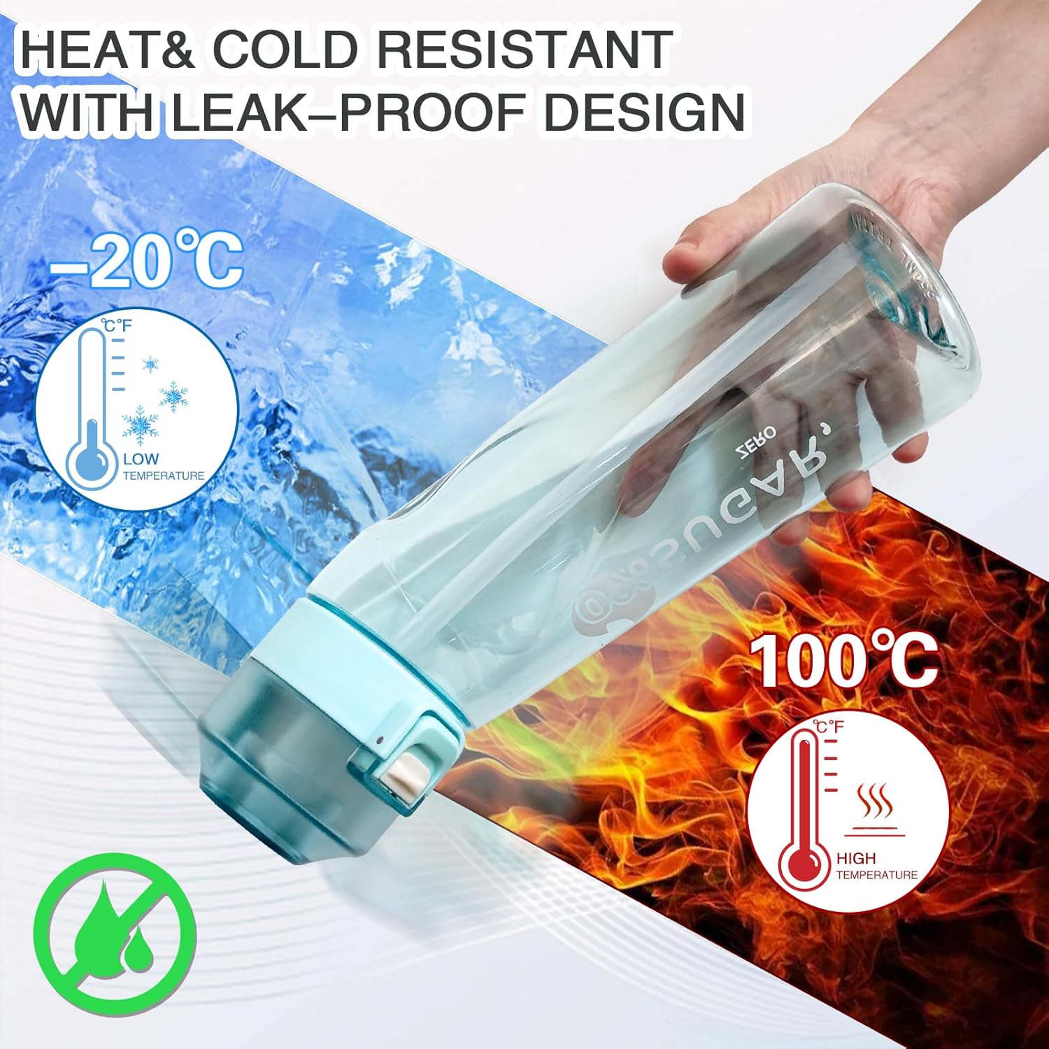Botella de agua de aire, botella de agua con fragancia de fruta de 25.1 onzas fluidas con cápsulas de sabor al aire, taza de agua de 0% azúcar con