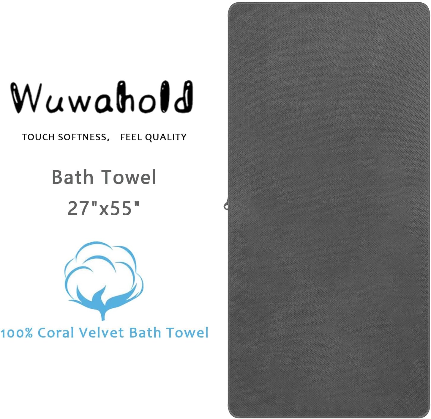 Wuwahold Juego de 2 toallas de baño, tamaño más grande, microfibra súper suave, altamente absorbente, toallas duraderas de secado rápido para baño,