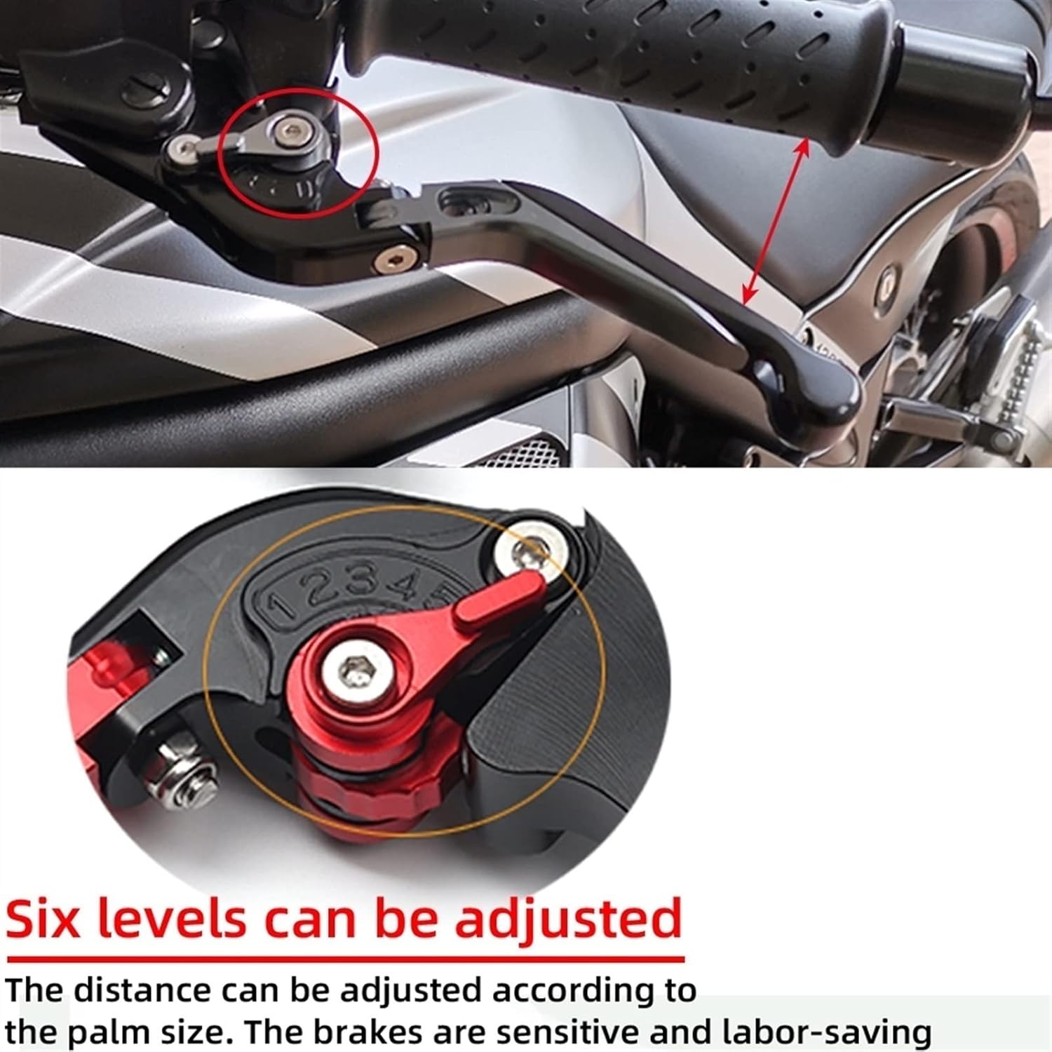 Para Suzuki DL1000 V-Strom DL 1000 VSTROM 2002-2016 – Palancas de embrague de freno extensibles plegables ajustables con logotipo CNC accesorios