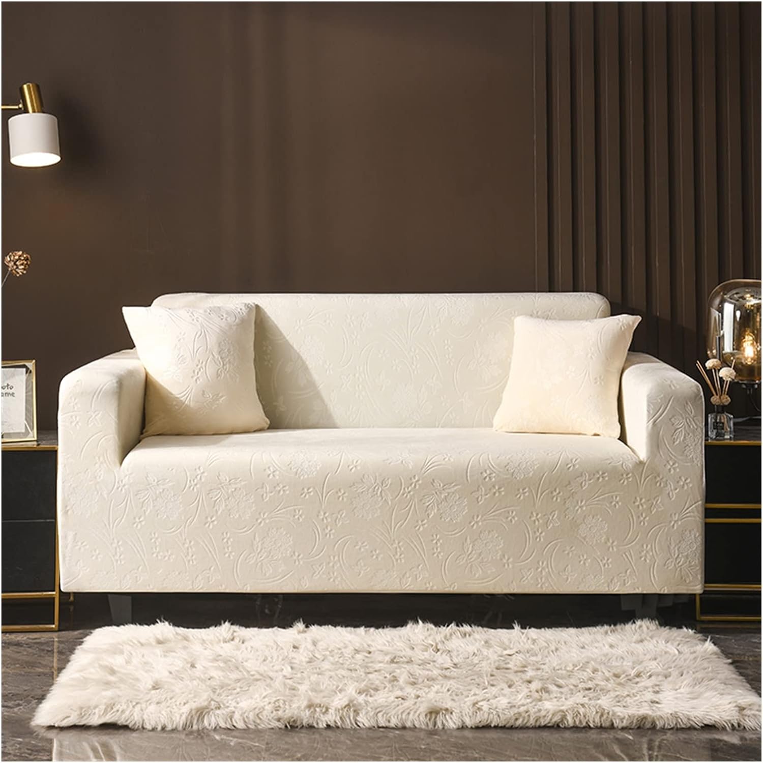 Funda de sofá de tela de terciopelo elástica para sala de estar, funda de sofá, funda de sofá, sillón y toalla de sofá, juego de sofá de 1 pieza