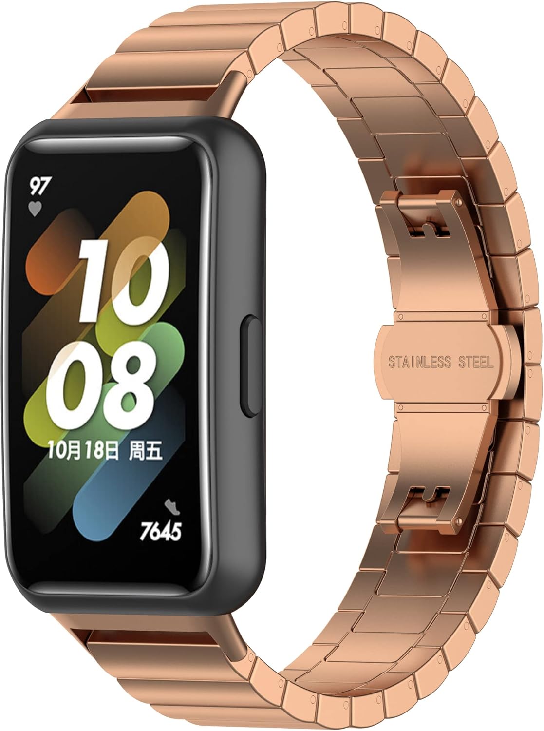 Correa de repuesto para Huawei Band 7 Smart, bandas de acero inoxidable, pulsera de repuesto para Huawei Band 7