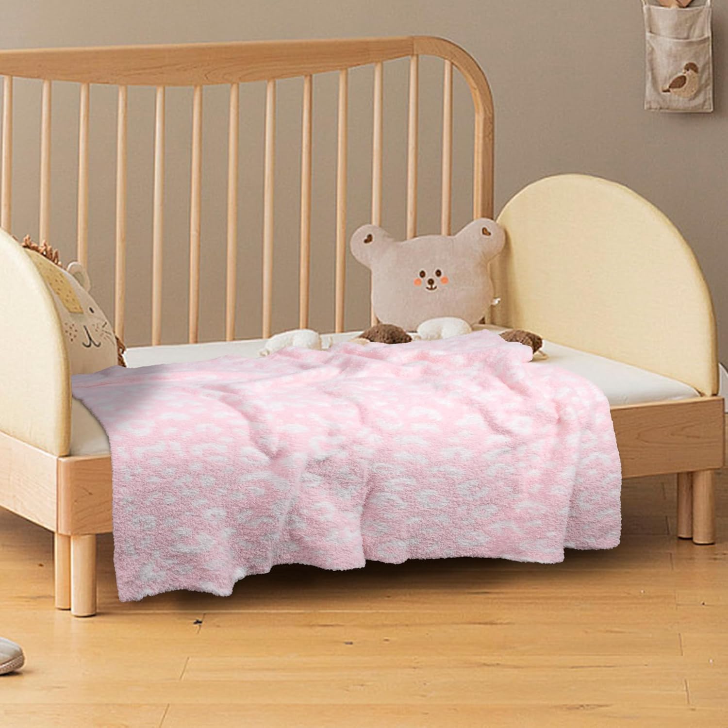 Manta suave para bebé, acogedora manta para recién nacidos, guardería, niños, leopardo, 30 x 40 pulgadas, guepardo rosa
