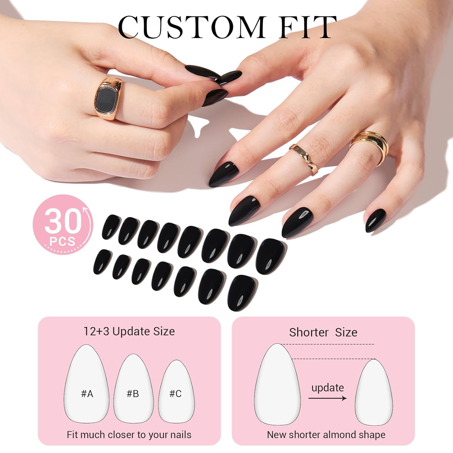 GLAMERMAID Jelly – Uñas postizas cortas a presión, serie de uñas de gel hechas a mano  Uñas postizas de galaxia con purpurina azul y morado de