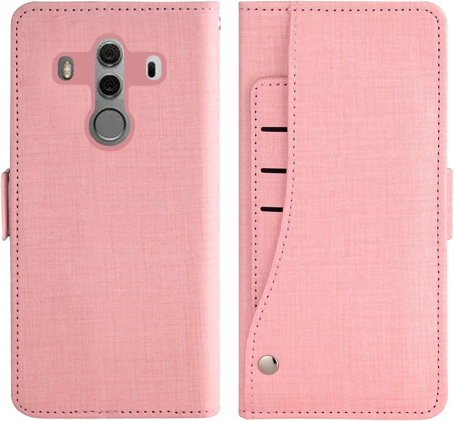 Asuwish Funda para teléfono Huawei Mate 10 Pro con protector de pantalla de vidrio templado y correa para la muñeca, soporte para tarjeta de