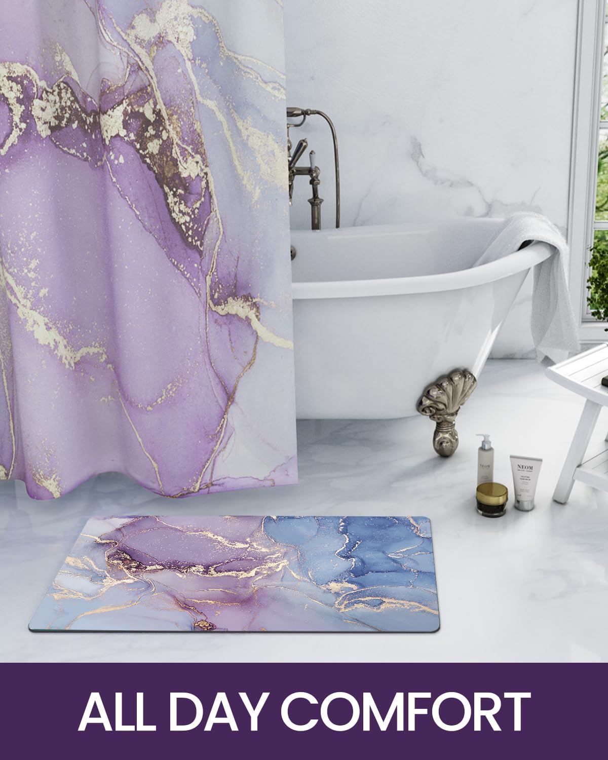 DEXI Alfombra de baño súper absorbente, ultrafina, de perfil bajo, antideslizante, de secado rápido, lavable para fregadero, ducha, inodoro, 17 x 32