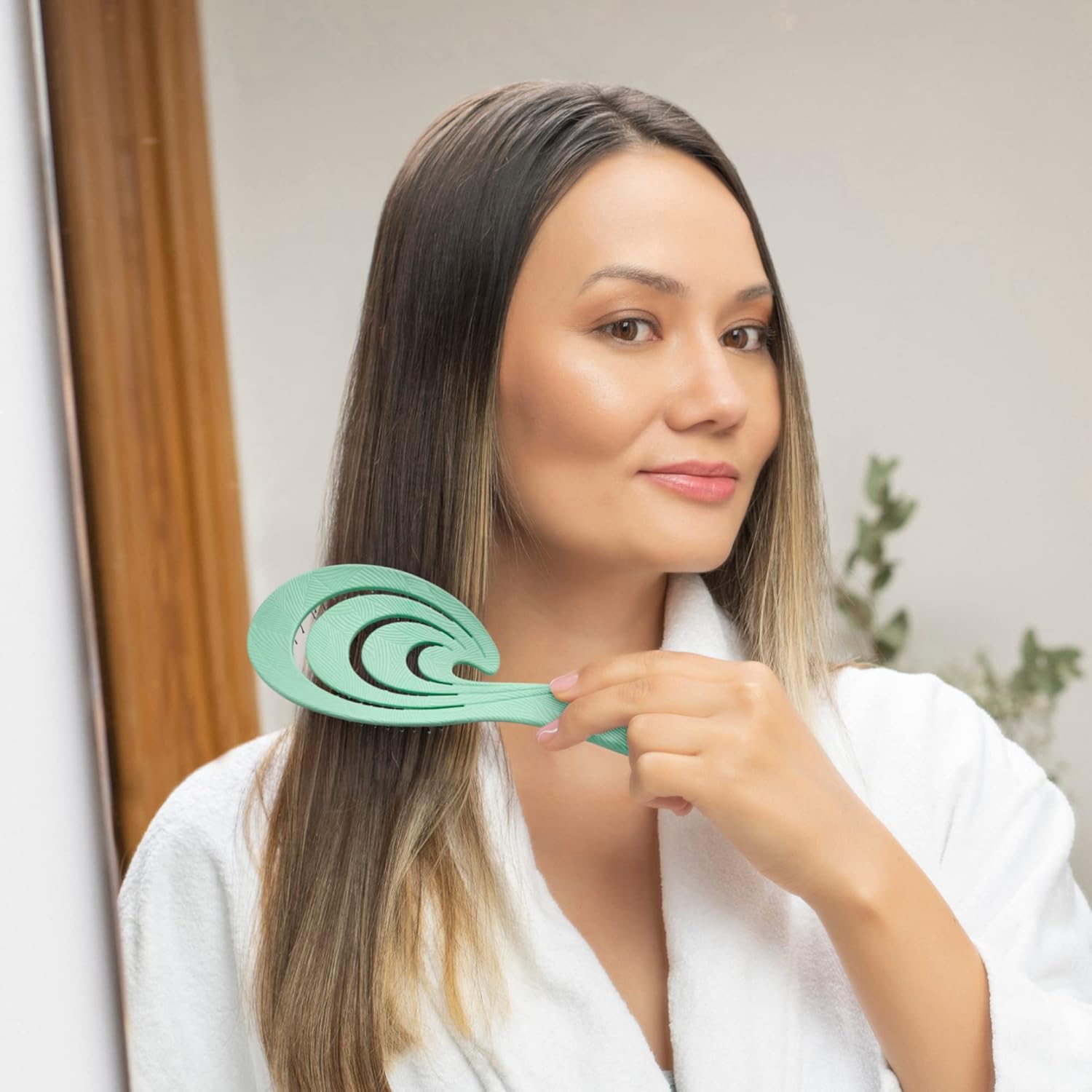 Ninabella Cepillo orgánico desenredante para el cabello para mujeres, hombres y niños  no tira del cabello  Cepillos alisadores de cabello para