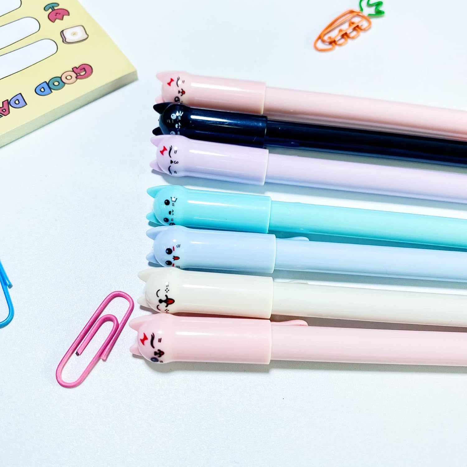 Bolígrafos lindos de dibujos animados de animales Kawaii Pen lindo bolígrafo de gato de 0.020 in bolígrafos de tinta negra bolígrafos para la