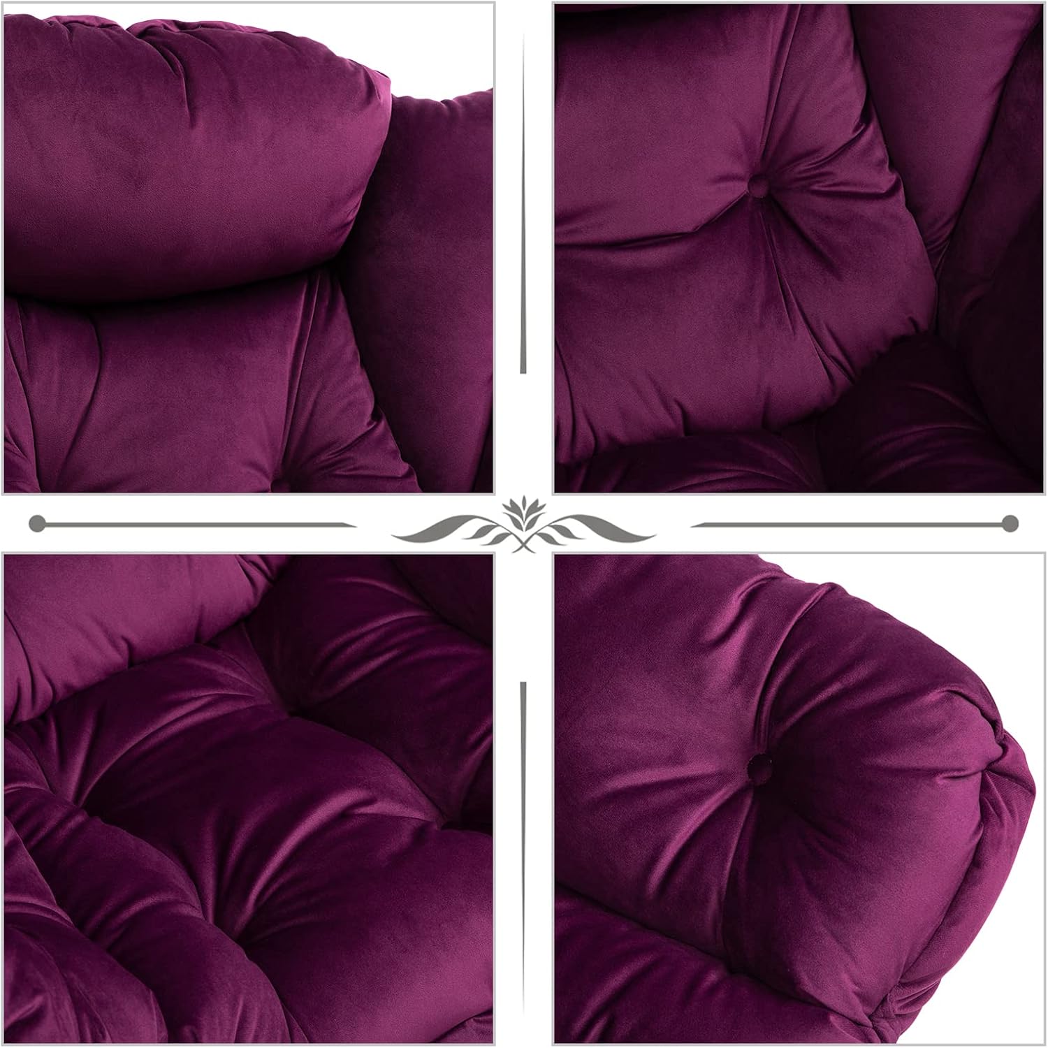 HollyHOME Silla perezosa grande de tela, silla de lectura decorativa, acogedora silla de salón con reposabrazos, silla de sofá de ocio para sala de