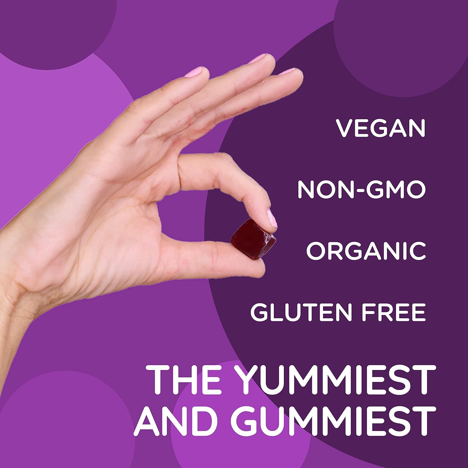 Gomitas calmantes  Reduce el estrés naturalmente con vitamina L-teanina bálsamo de limón GABA y manzanilla  Suplemento vegano orgánico natural sin