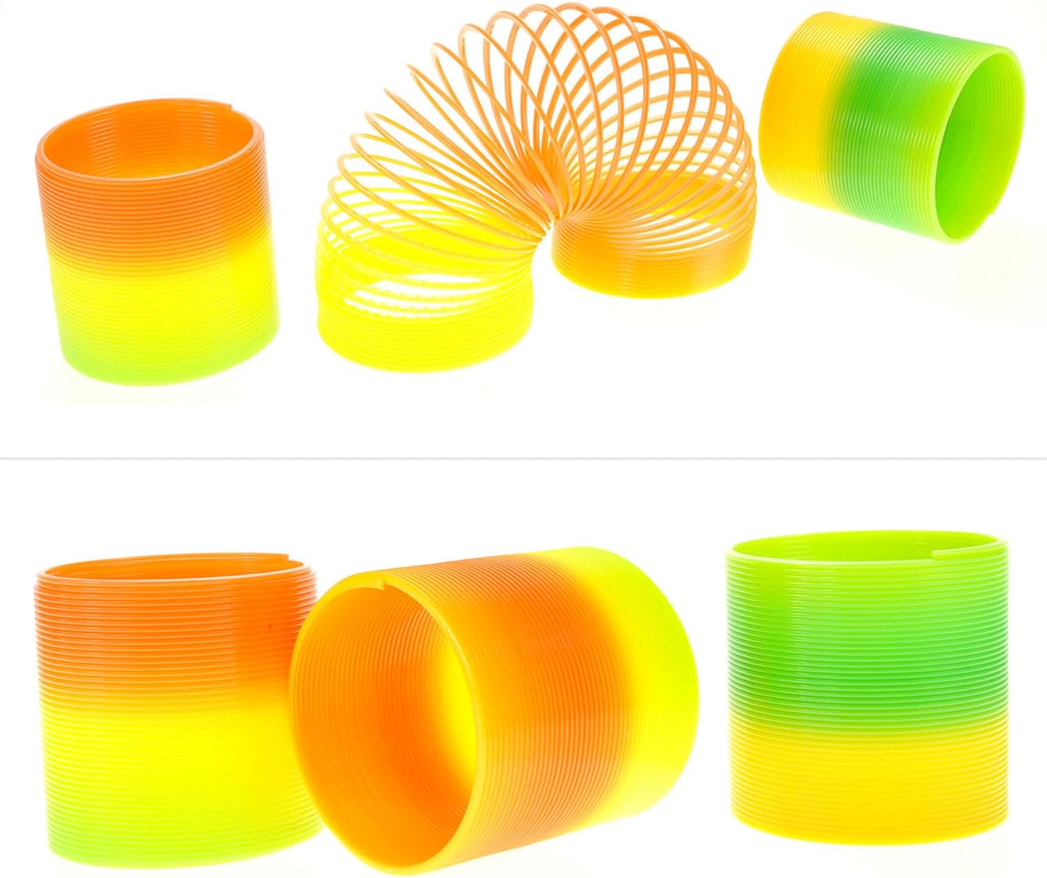 PowerTRC Paquete surtido de resortes mágicos arcoíris de 2.5 pulgadas, resortes coloridos vibrantes para entretenimiento sin fin, recuerdos