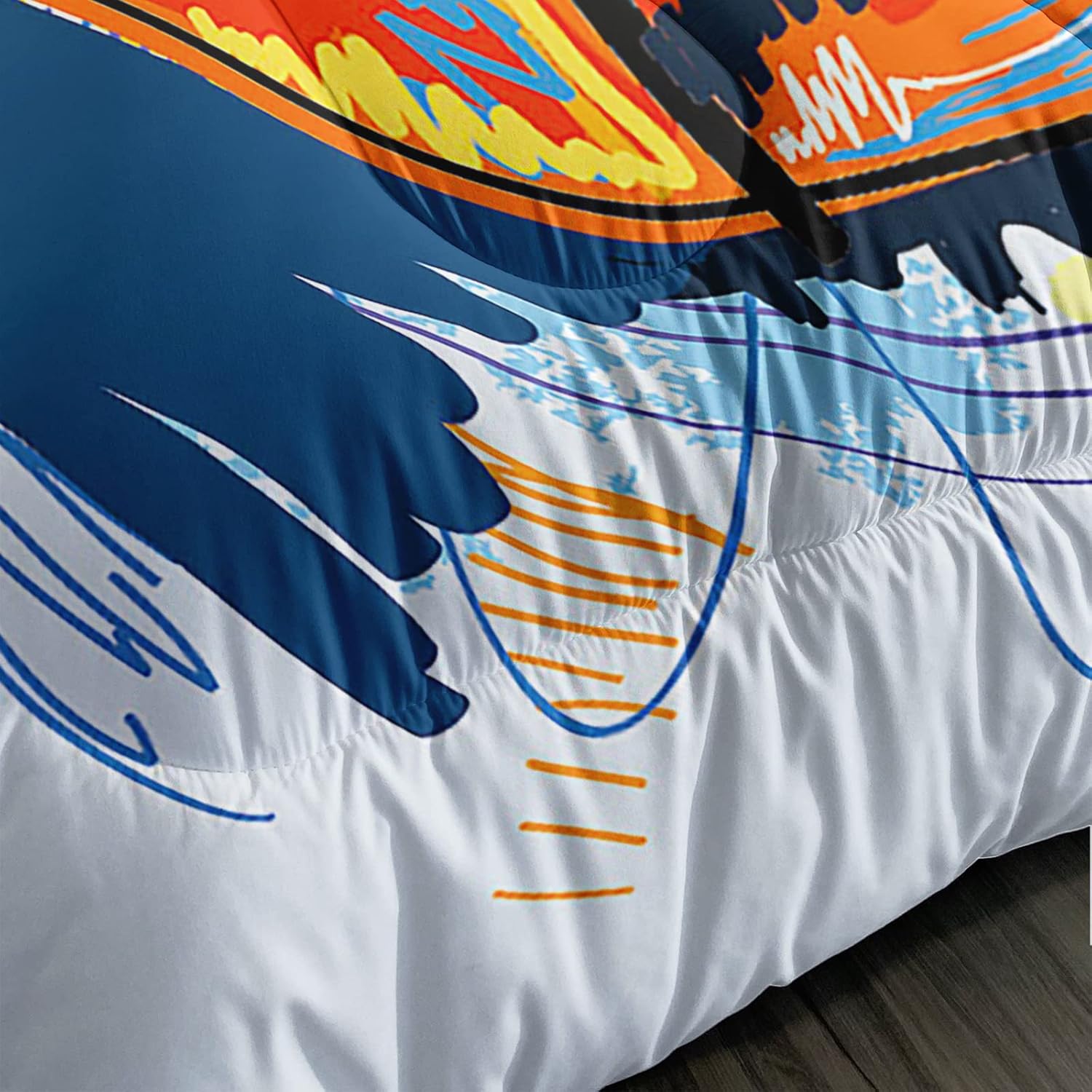 Juego de edredón de baloncesto para niños, juego de ropa de cama deportiva tamaño individual para niños y adolescentes, diseño de edredón de estilo
