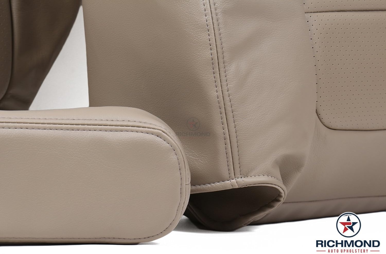 Richmond Auto Upholstery – Fundas de cuero de repuesto completas para el lado del conductor, color marrón compatible con Ford F-450 Lariat 7.3 Power