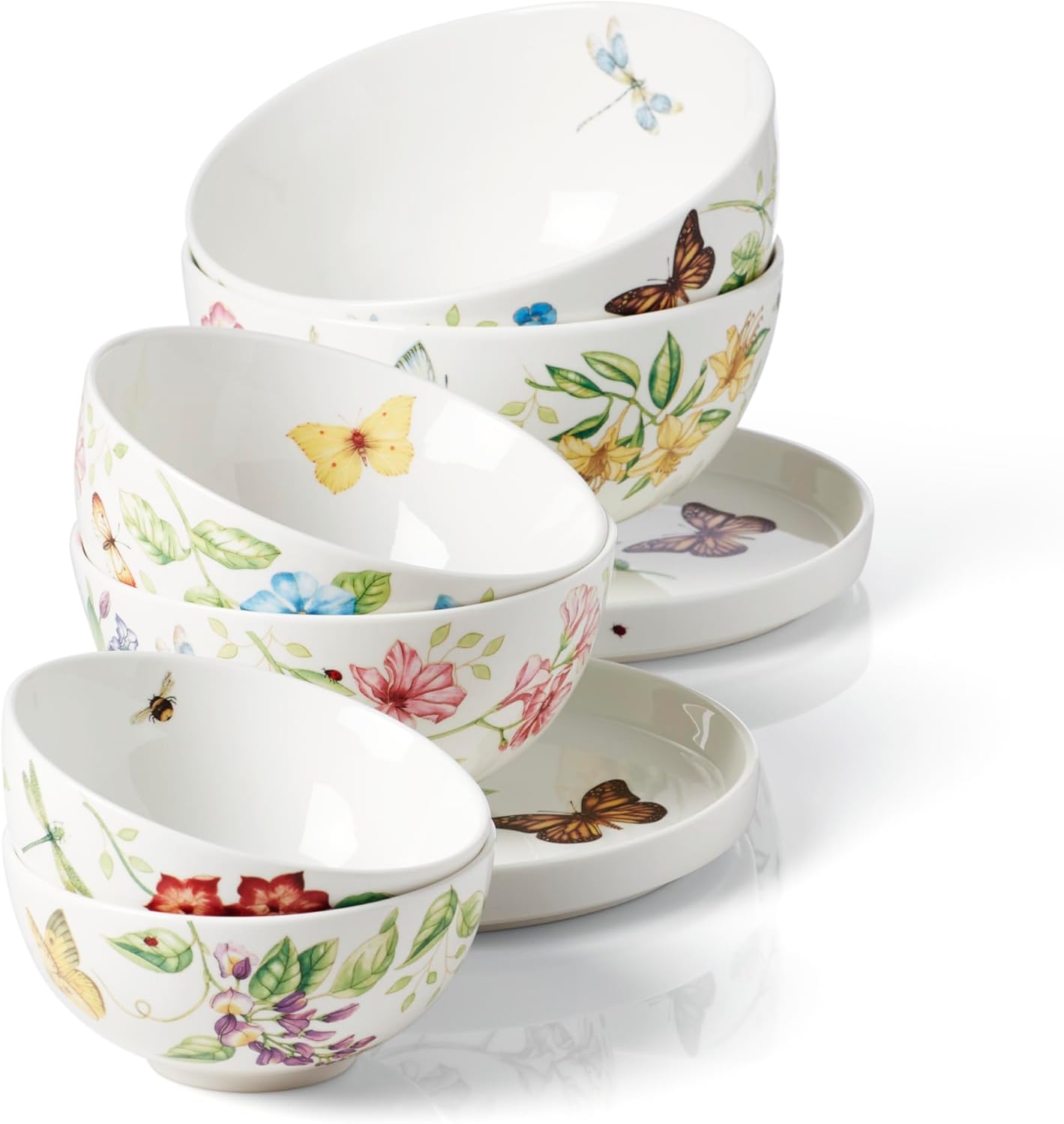 Lenox – Juego de vajilla tipo nido Luna Butterfly Meadow, 10.85 libras, multicolor