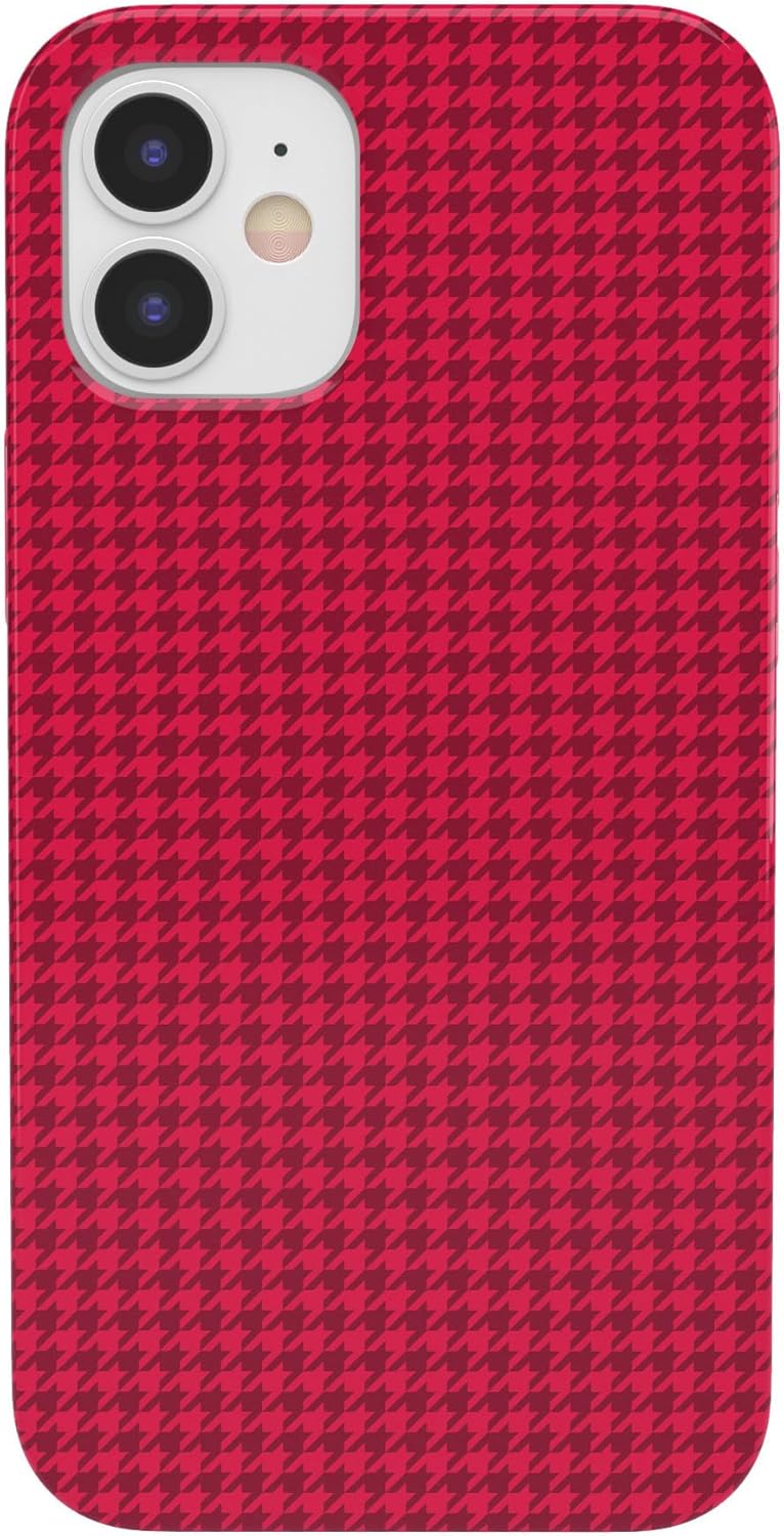 Casely Funda para iPhone 11  Mejor vestida  Funda rosa de pata de gallo