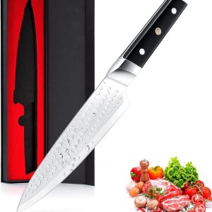 shajwo Cuchillo de chef profesional de 8 pulgadas, cuchillo de cocina de acero de alto carbono, ultra afilado, con mango ergonómico para el hogar, shajwo Cuchillo de chef profesional de 8 pulgadas, cuchillo de cocina de acero de alto carbono, ultra afilado, con mango ergonómico para el hogar,