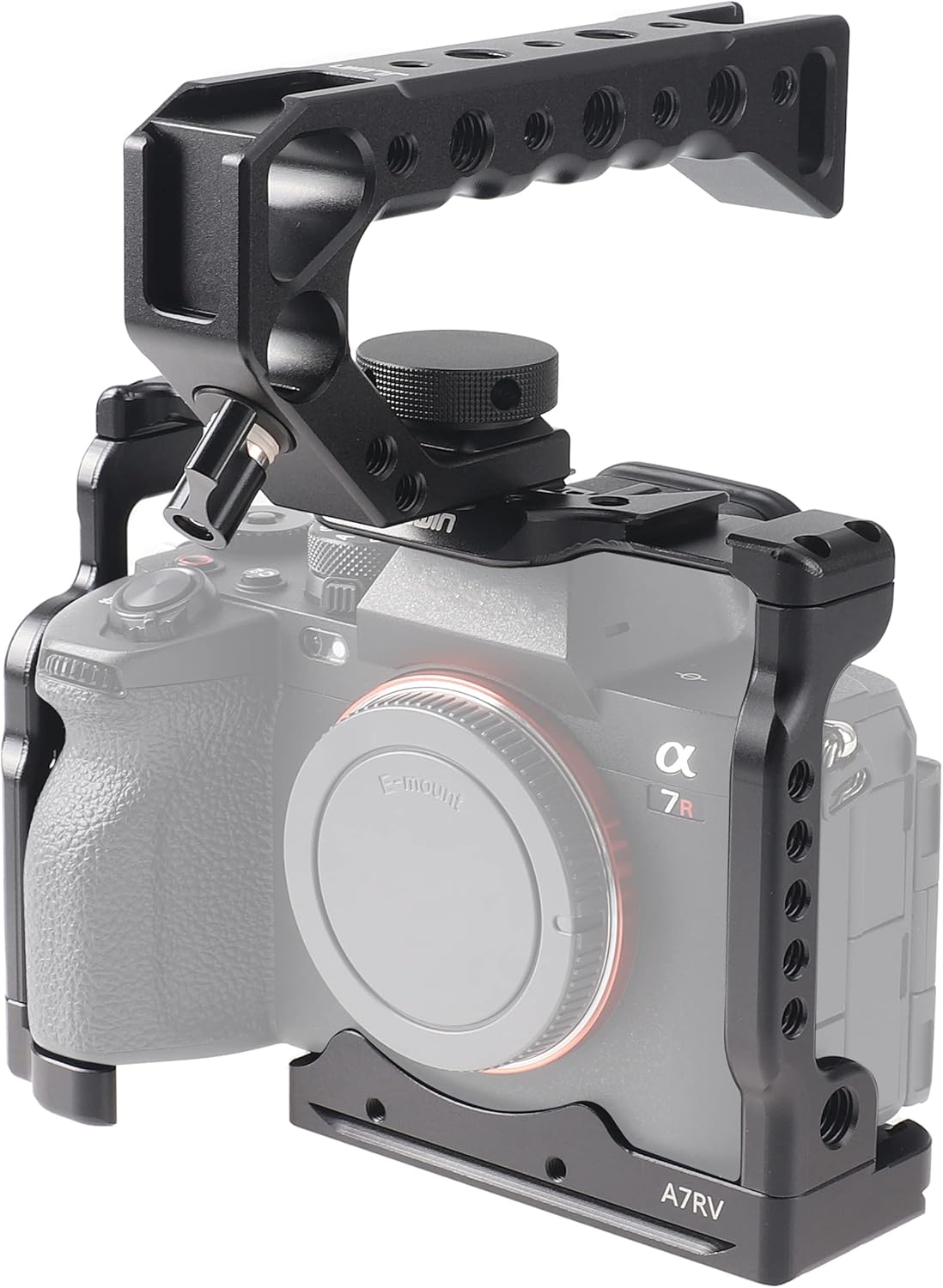 Fotga Jaula para cámara + asa superior para Sony A7RV A7RM5 sin espejo DSLR cámara haciendo videocámara compatible con Arca Swiss Clamp