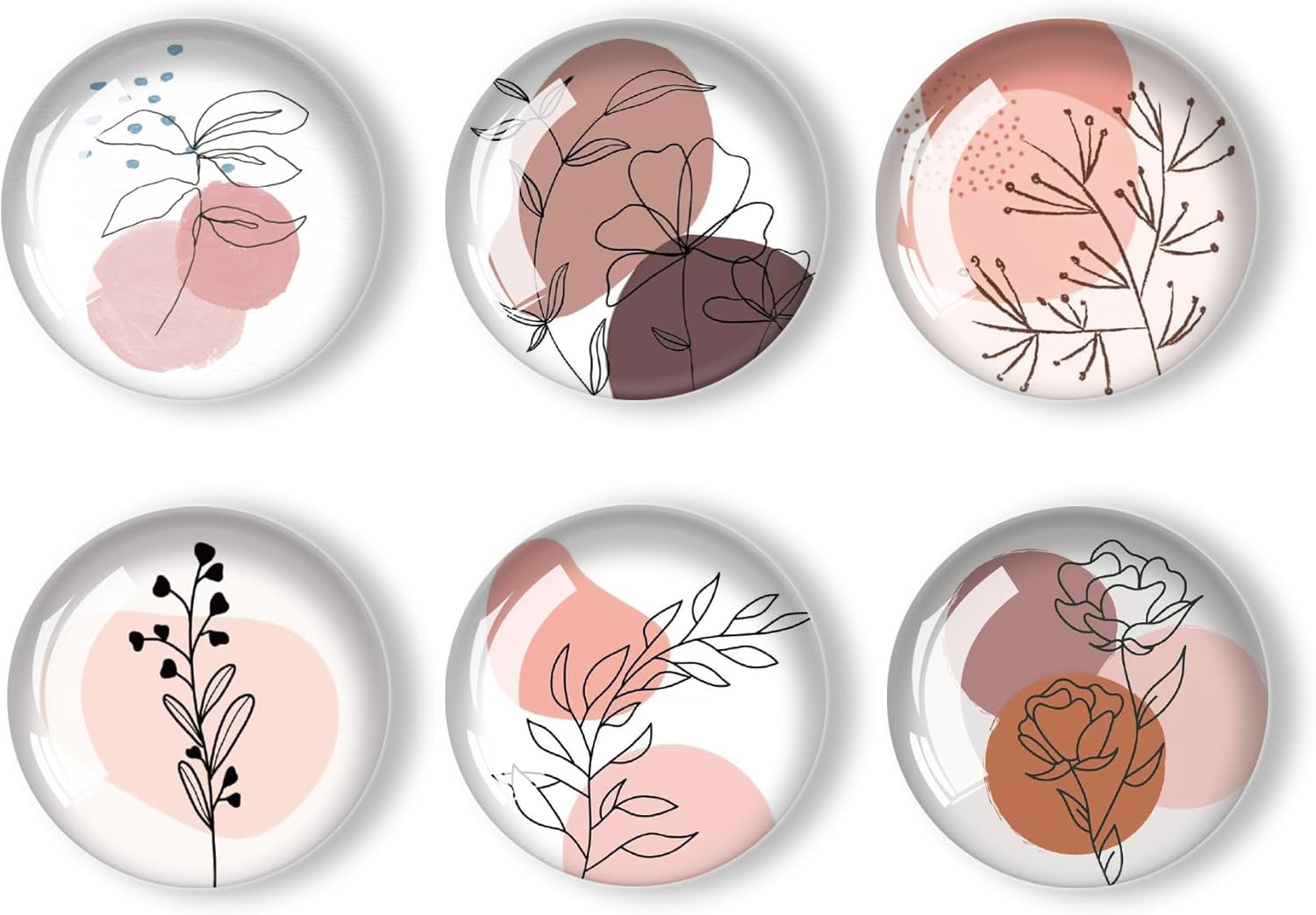 12 imanes de vidrio para nevera, diseño de líneas artísticas para nevera, decoración para manualidades, imanes de nevera fuertes para cocina,